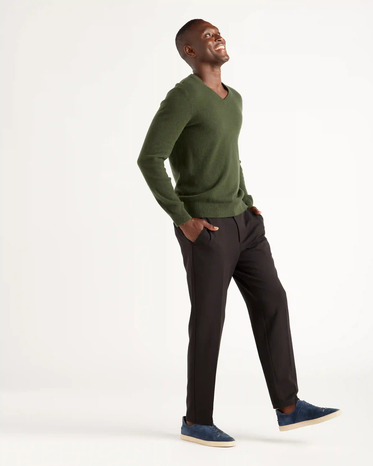 Mongolian Cashmere V-Neck Sweater
