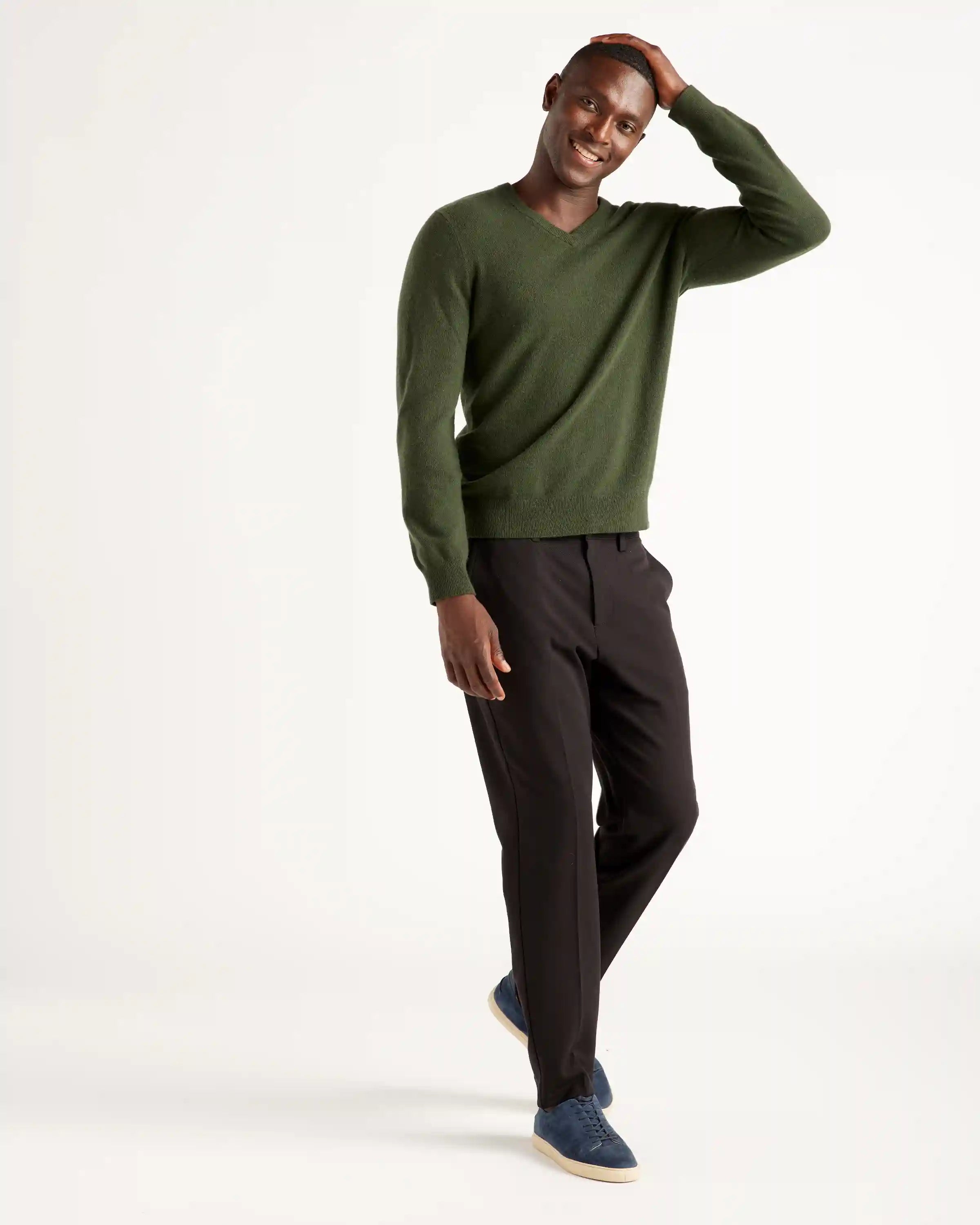 Mongolian Cashmere V-Neck Sweater