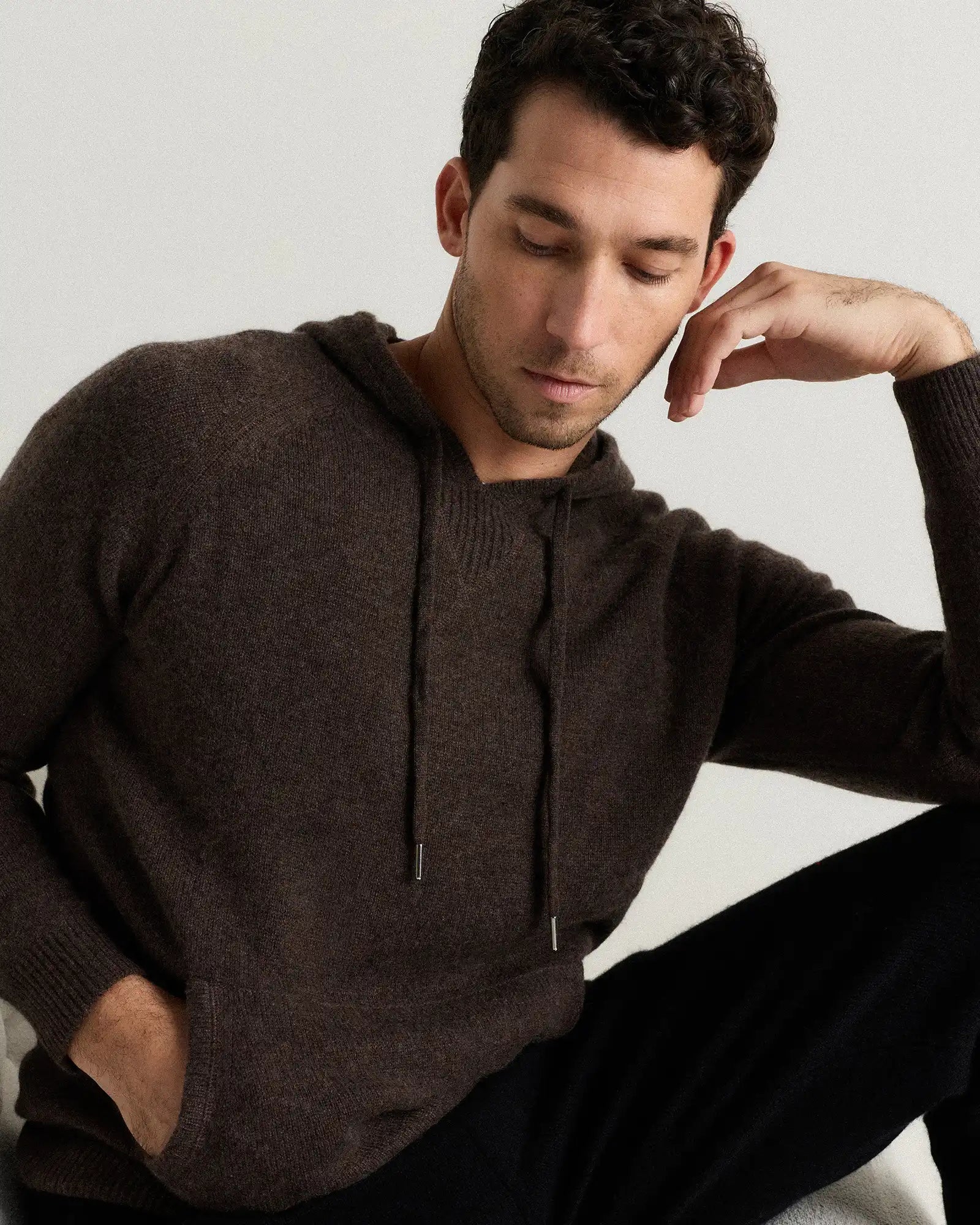 Mongolian Cashmere Pullover Hoodie