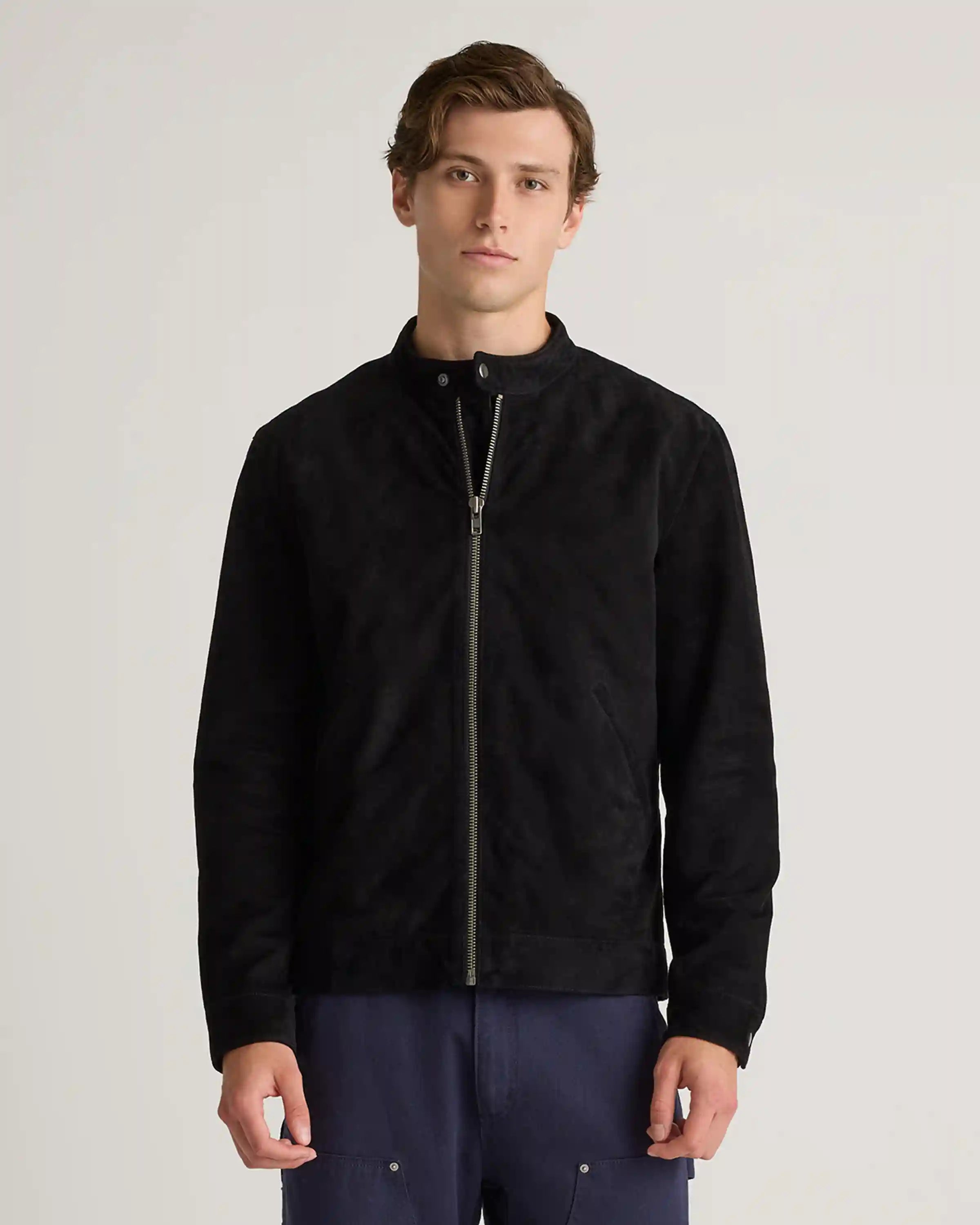 100% Suede Café Racer Jacket