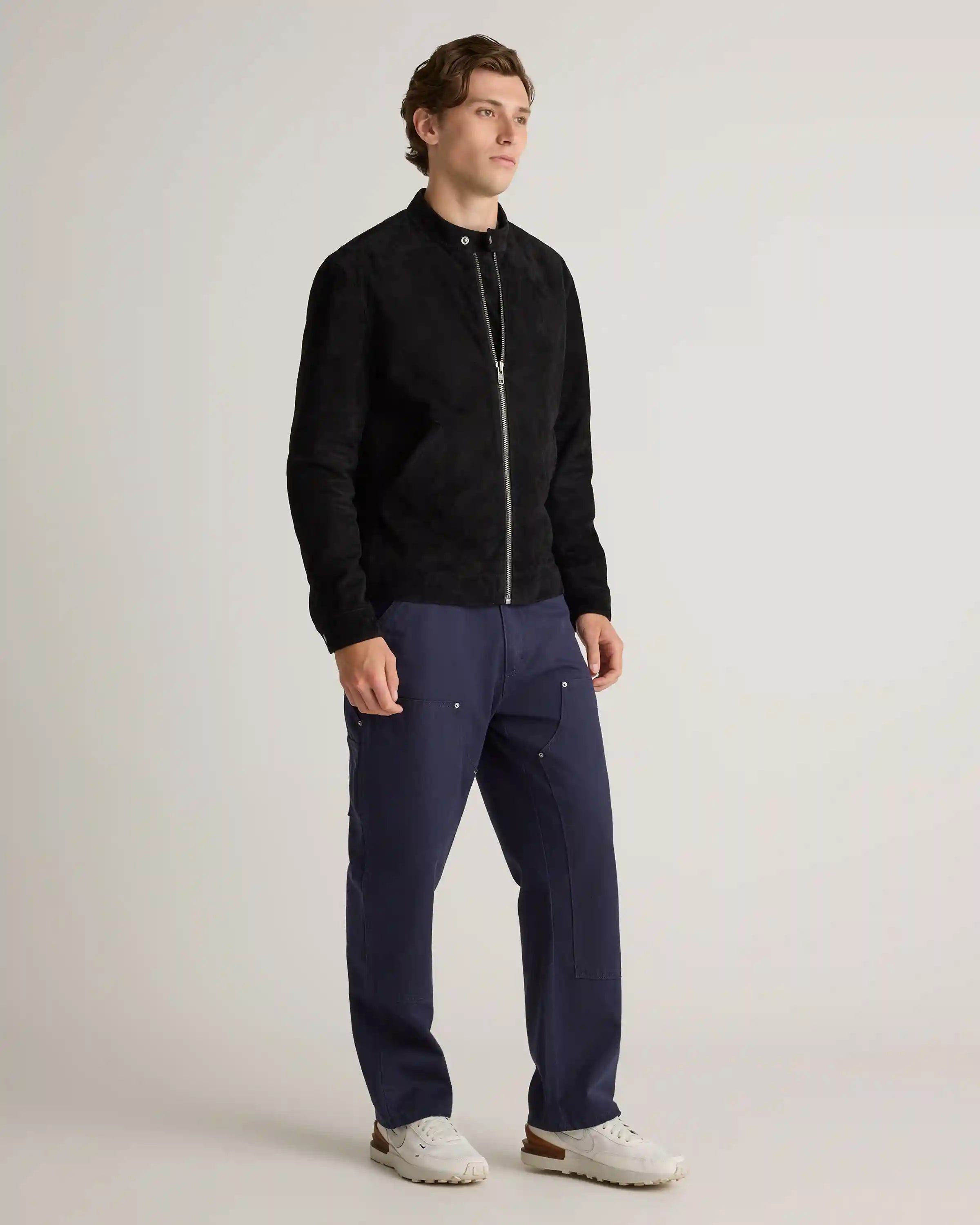 100% Suede Café Racer Jacket