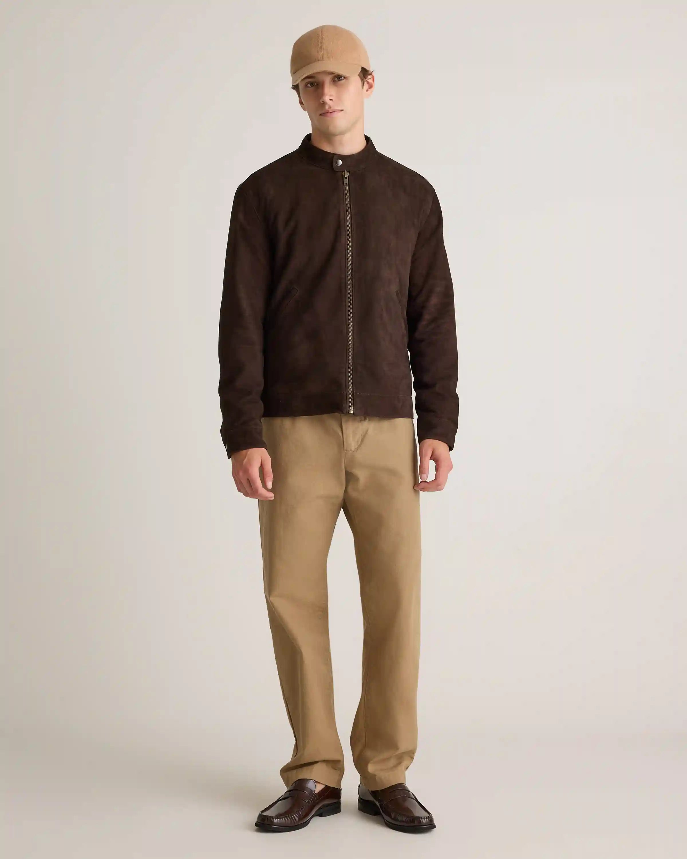 100% Suede Café Racer Jacket
