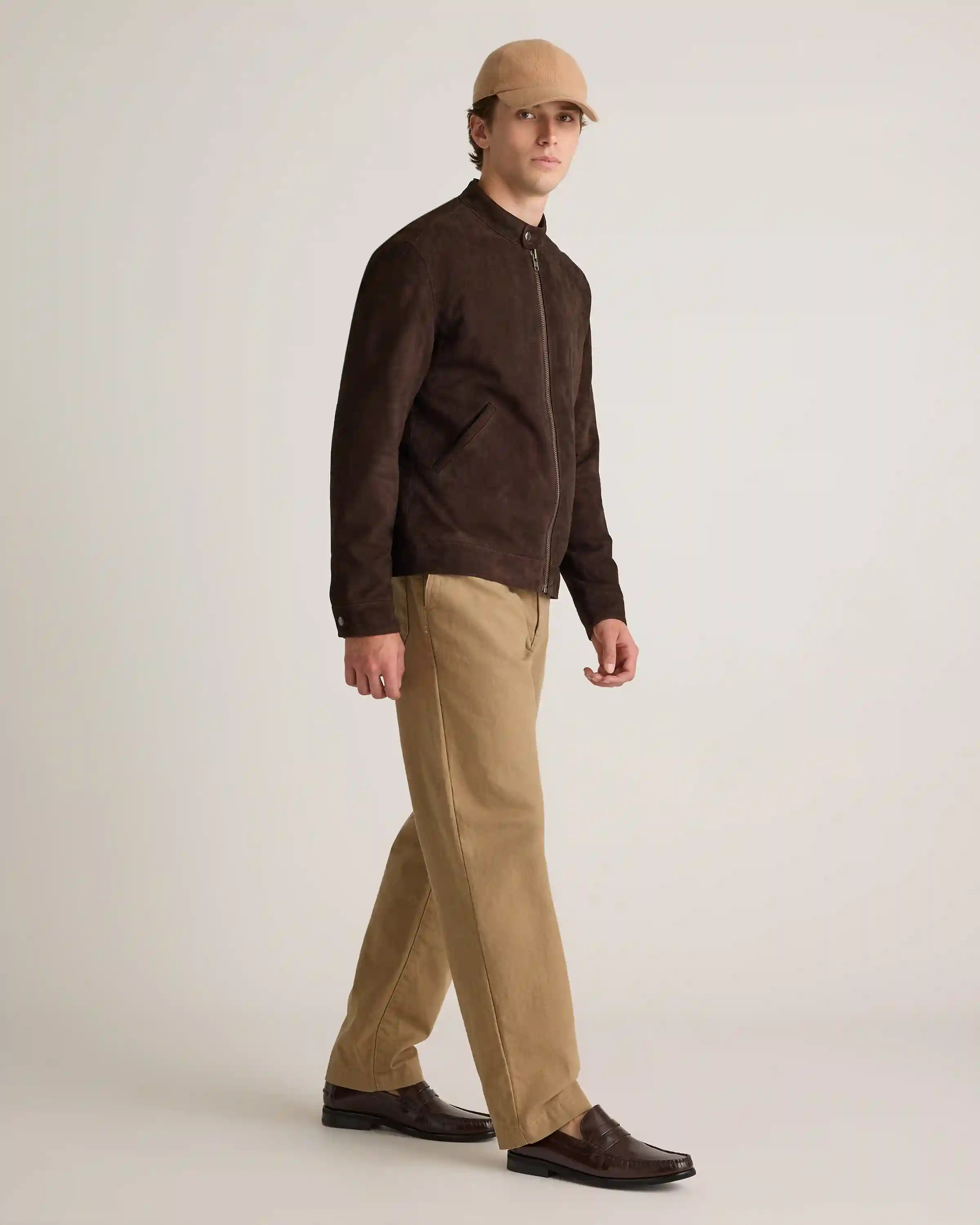 100% Suede Café Racer Jacket