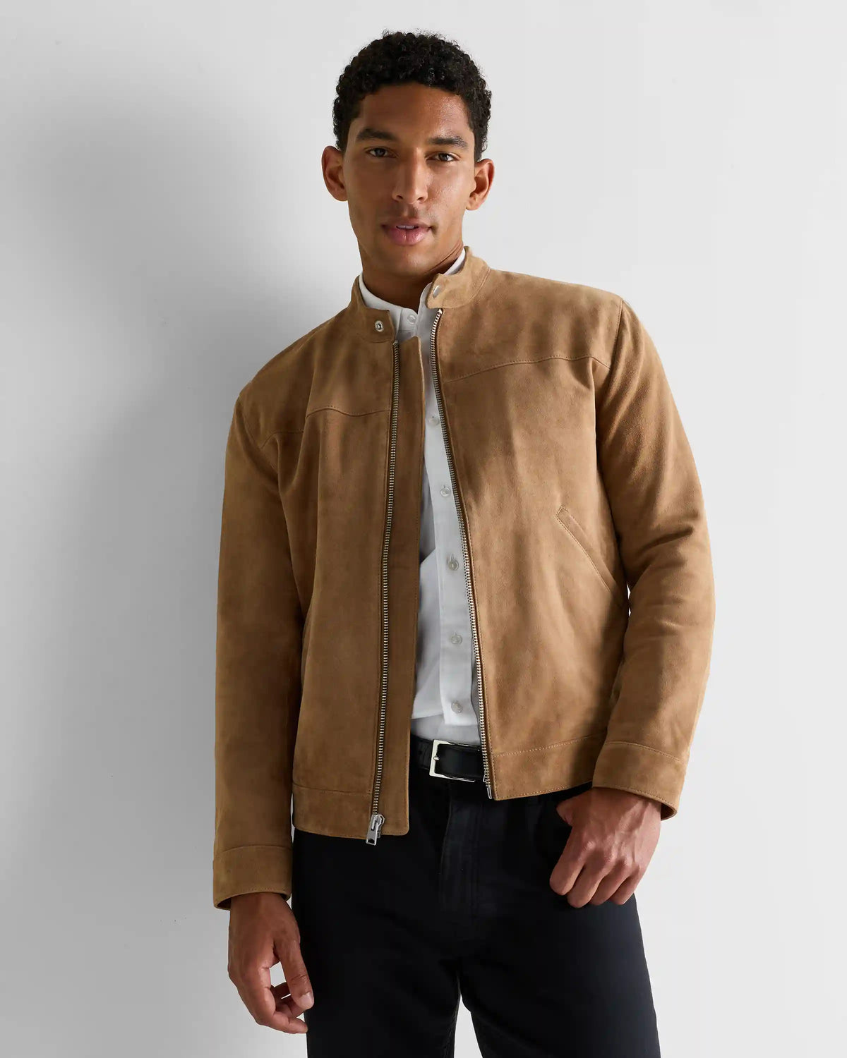 100% Suede Café Racer Jacket