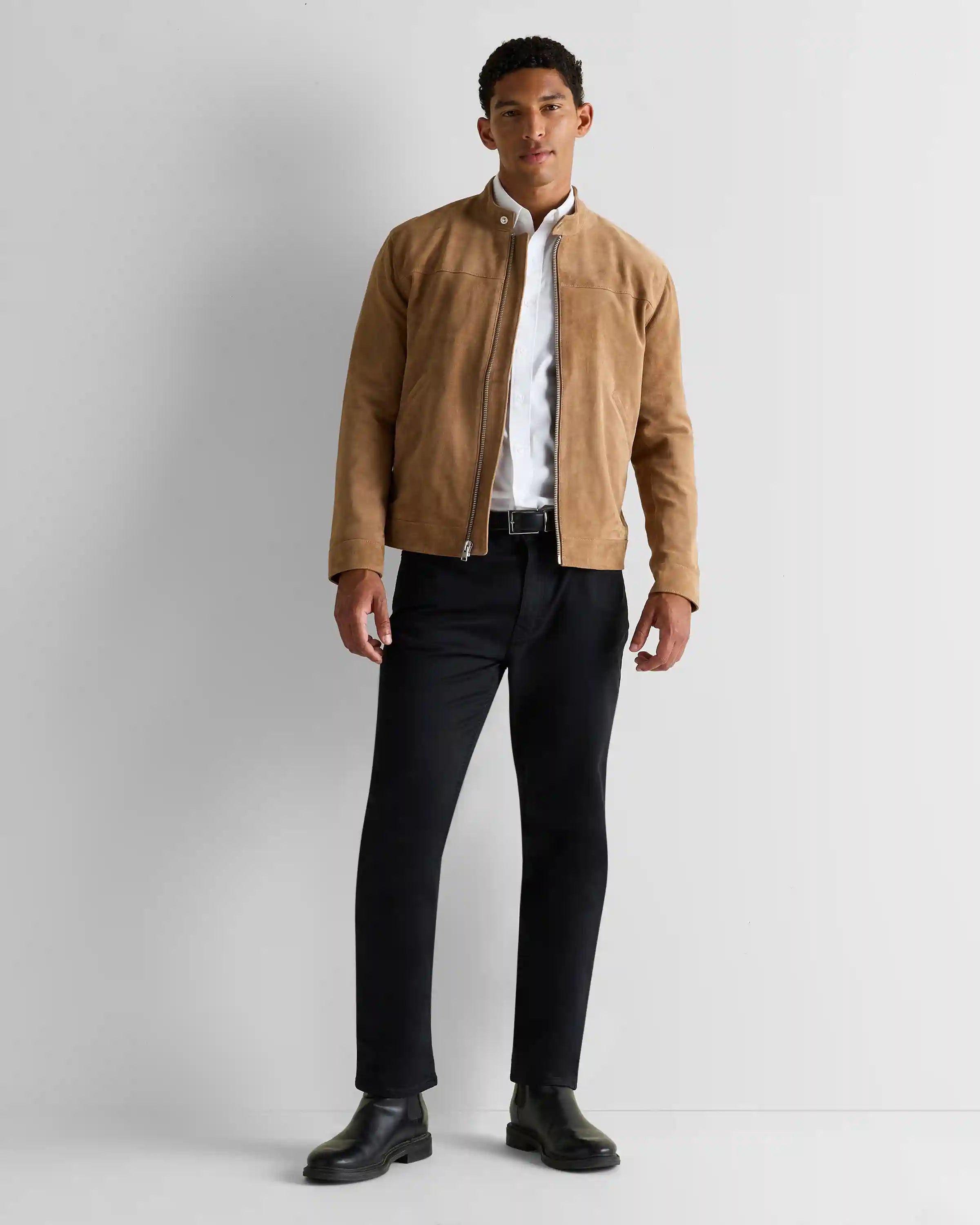 100% Suede Café Racer Jacket