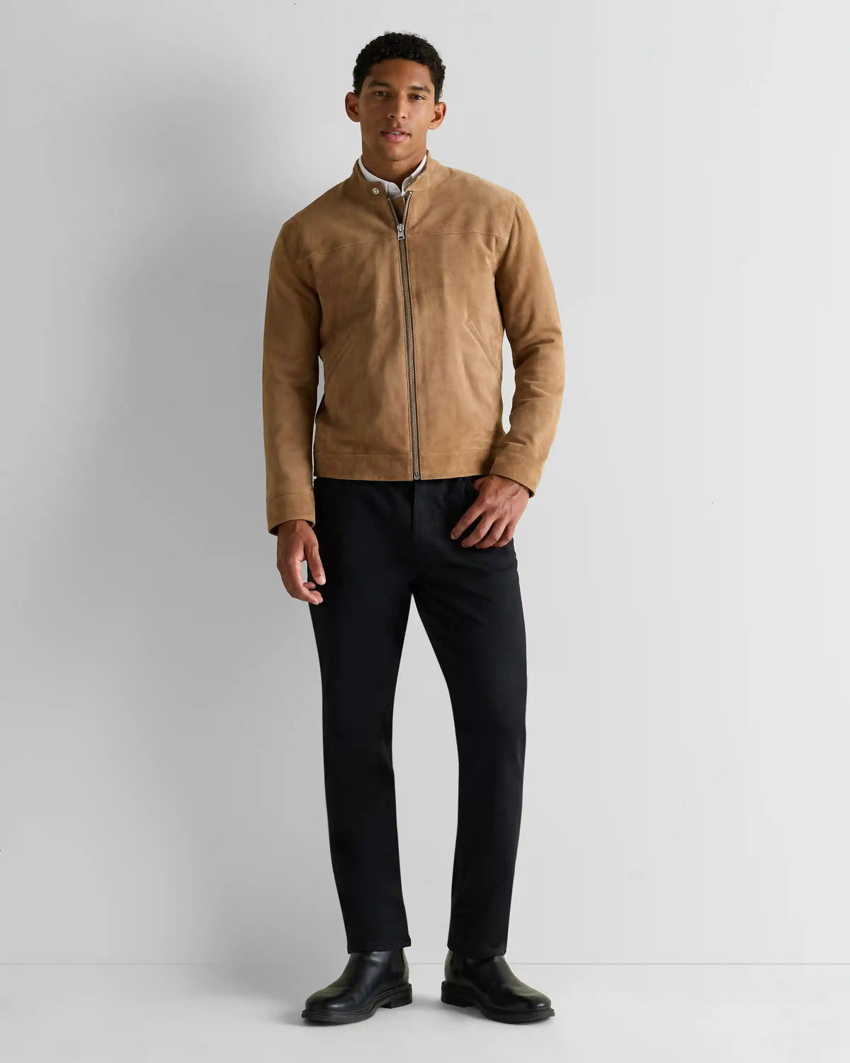 100% Suede Café Racer Jacket