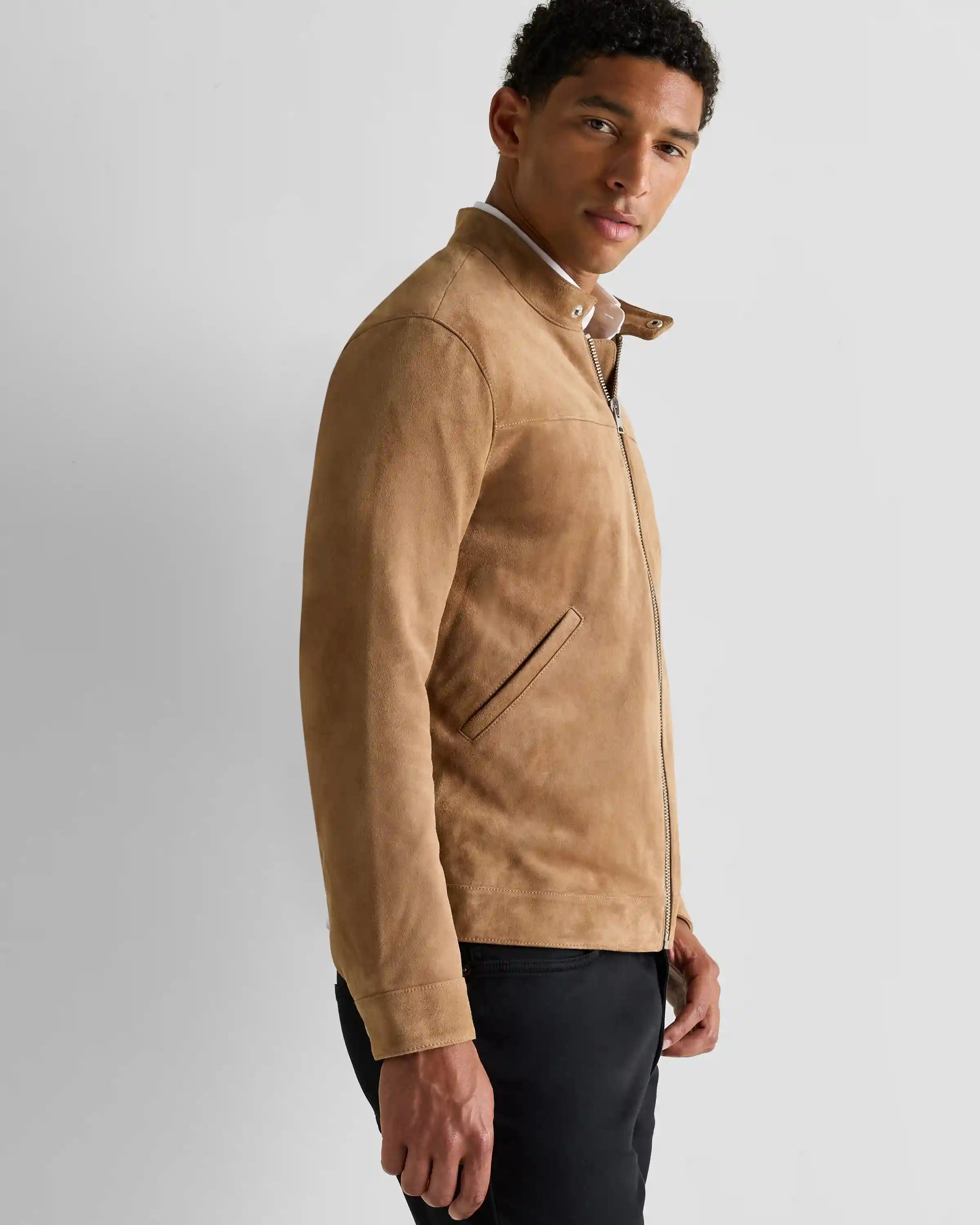 100% Suede Café Racer Jacket