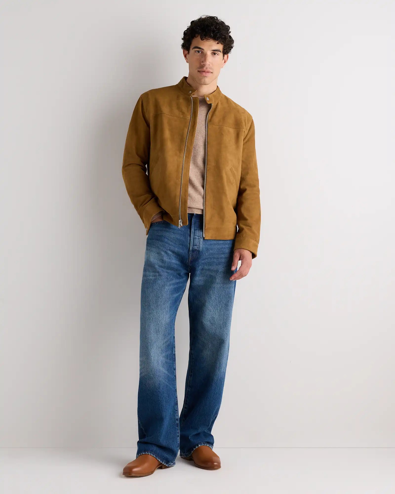 100% Suede Café Racer Jacket