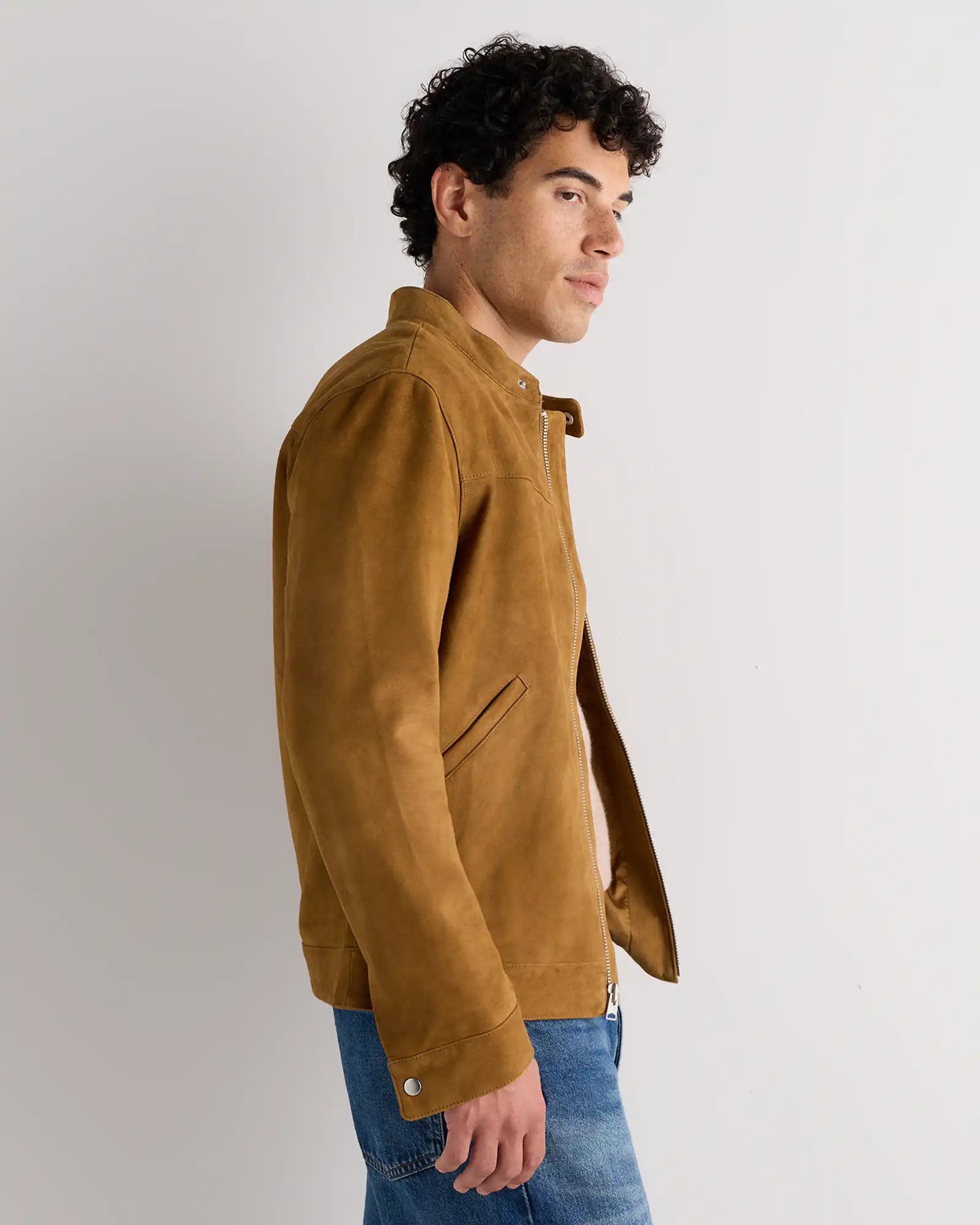 100% Suede Café Racer Jacket