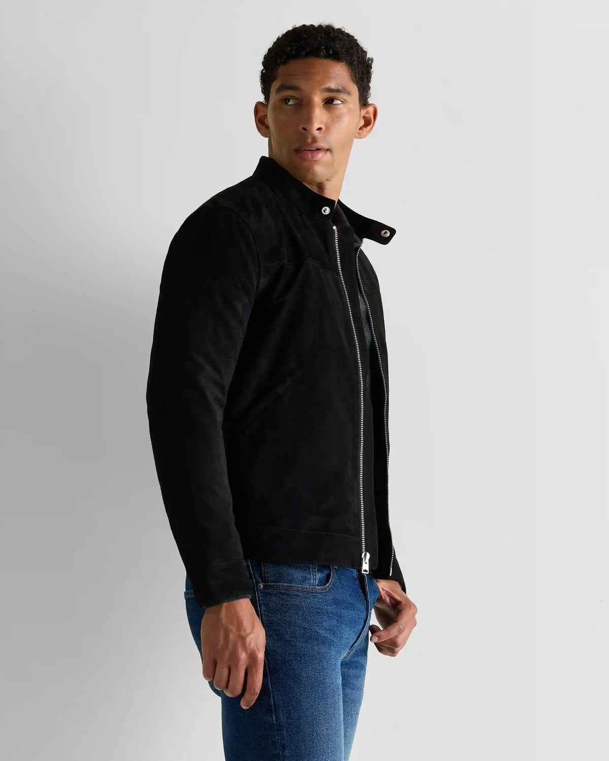100% Suede Café Racer Jacket