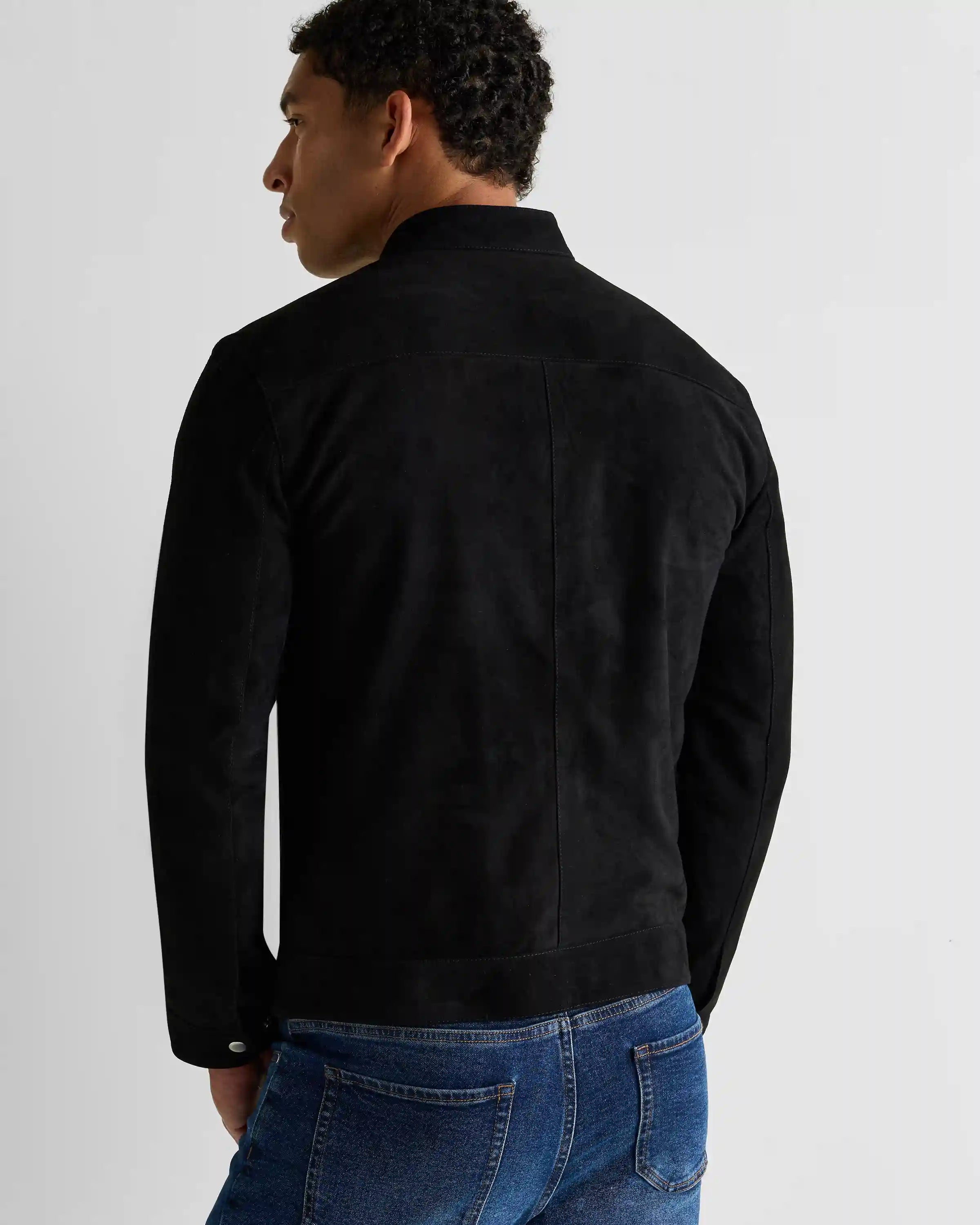 100% Suede Café Racer Jacket
