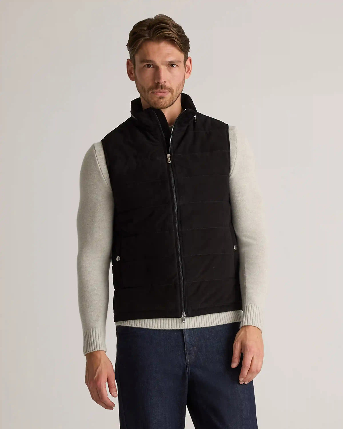 100% Suede Puffer Vest