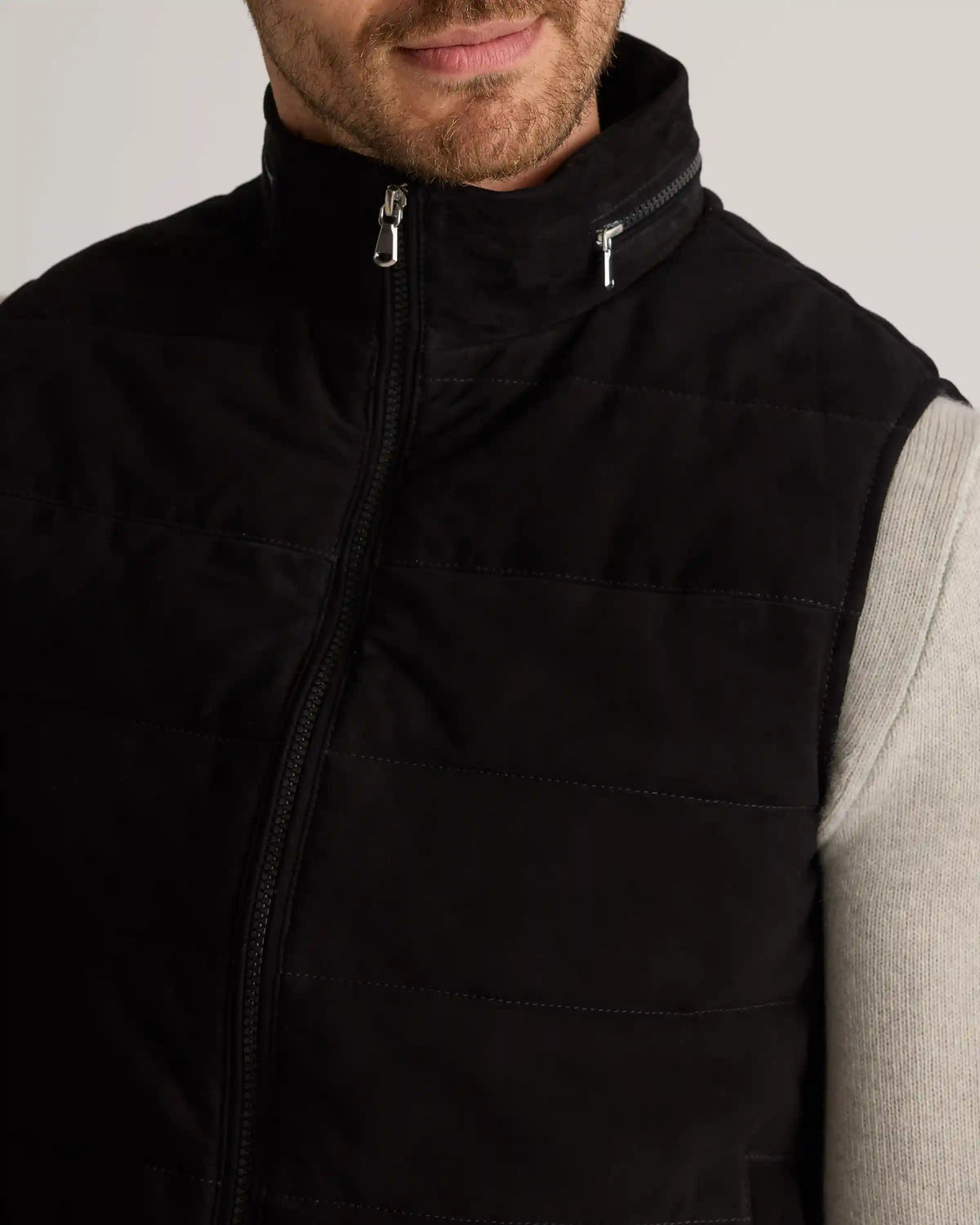 100% Suede Puffer Vest