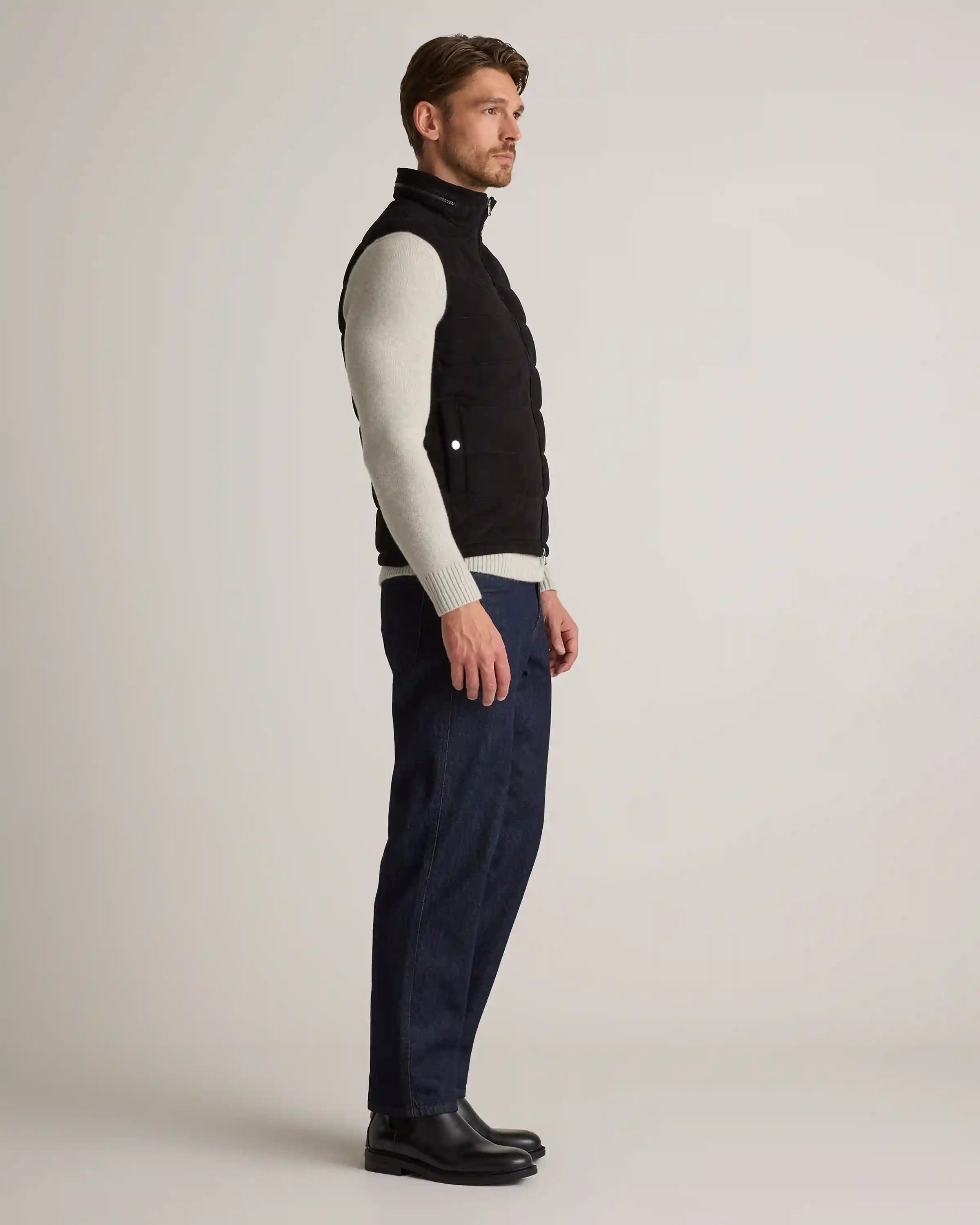 100% Suede Puffer Vest