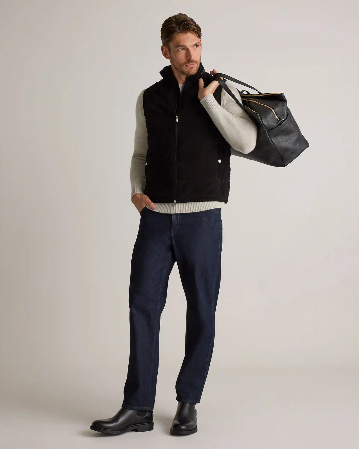 100% Suede Puffer Vest