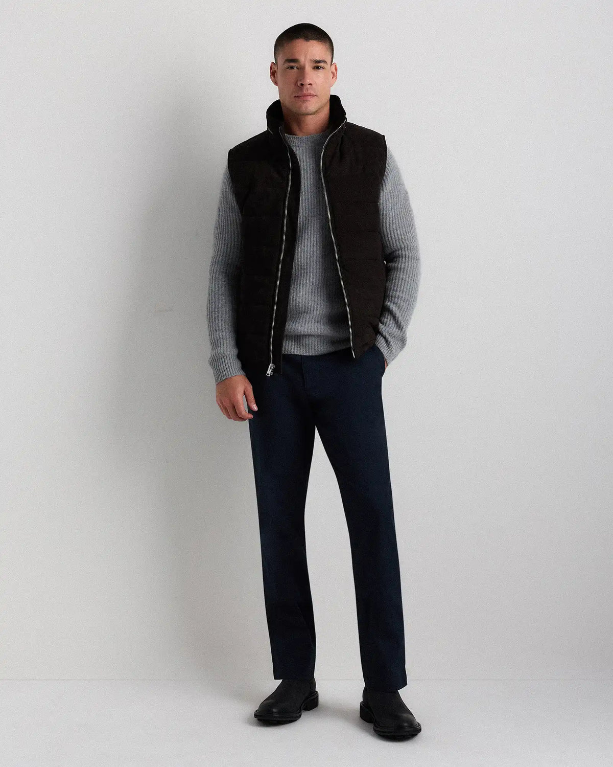 100% Suede Puffer Vest