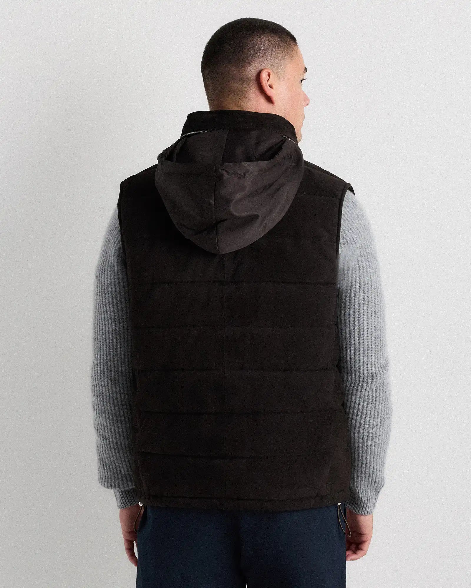 100% Suede Puffer Vest