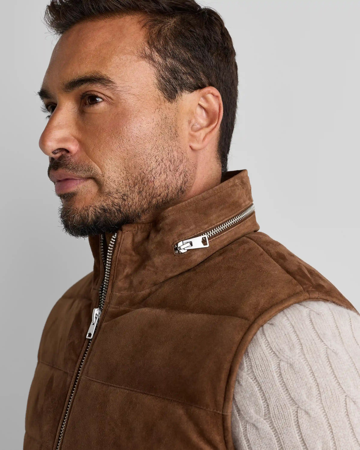 100% Suede Puffer Vest