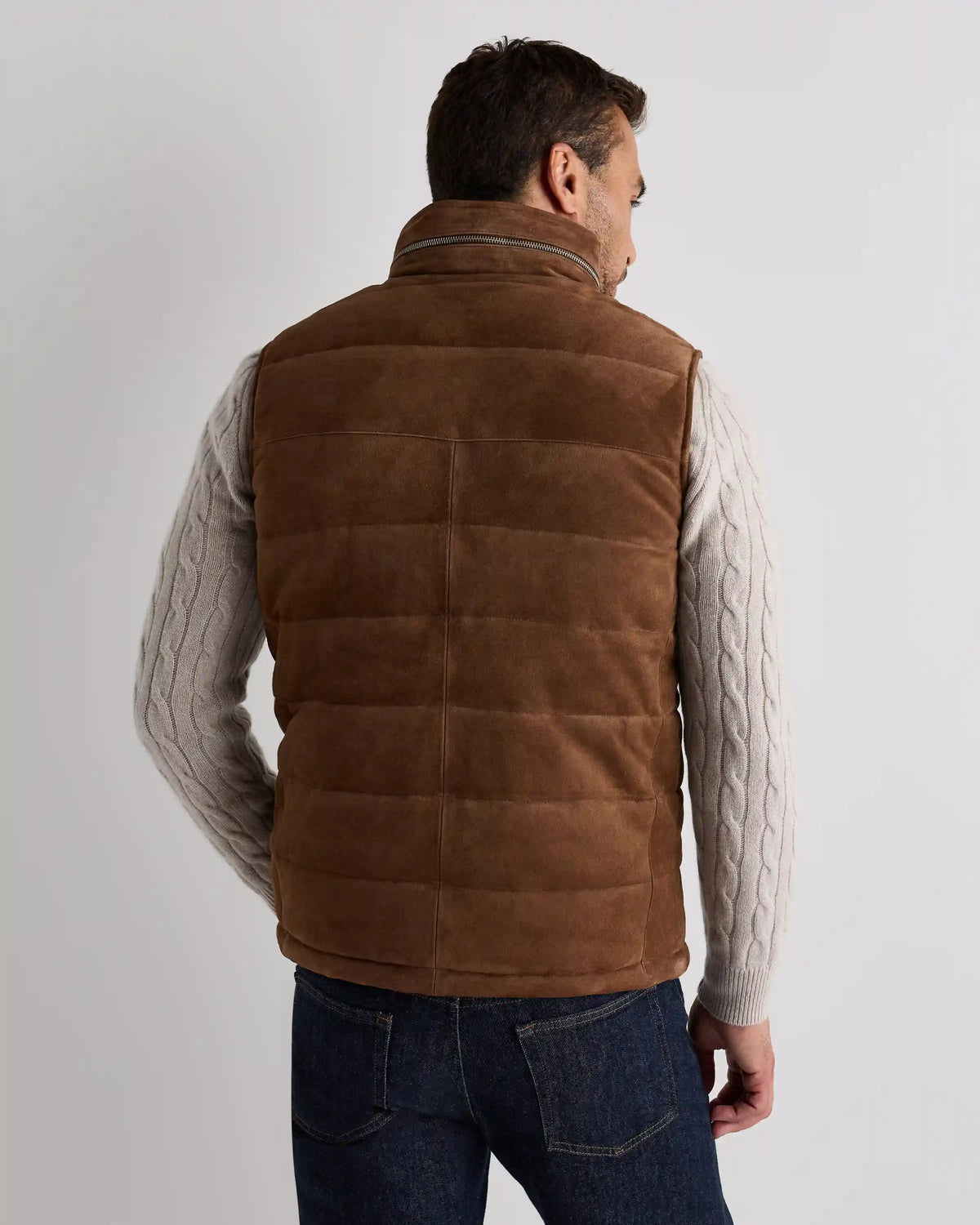 100% Suede Puffer Vest