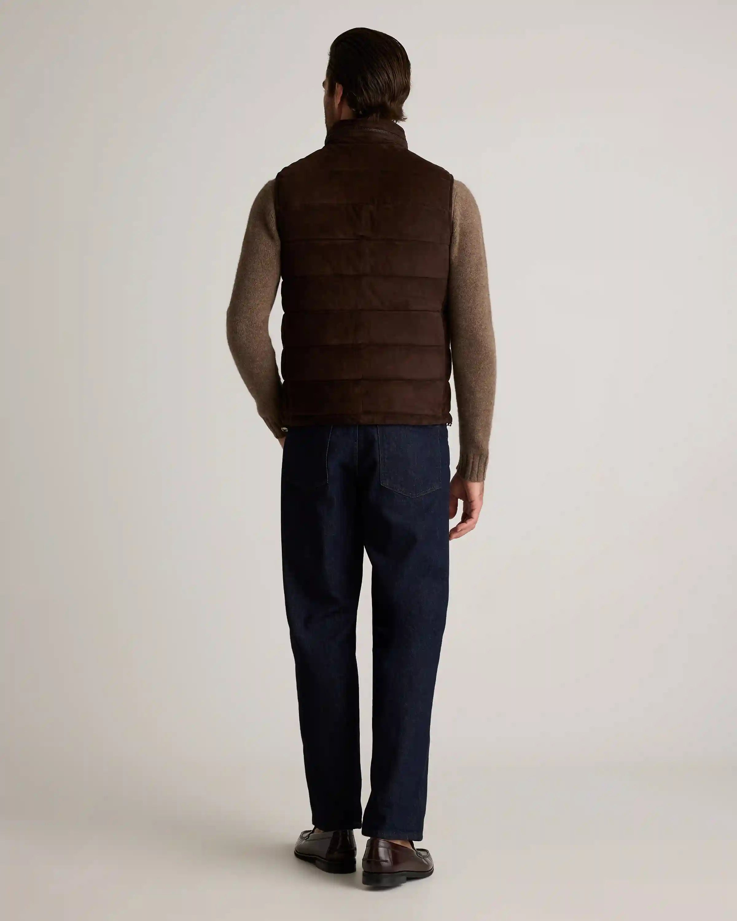 100% Suede Puffer Vest