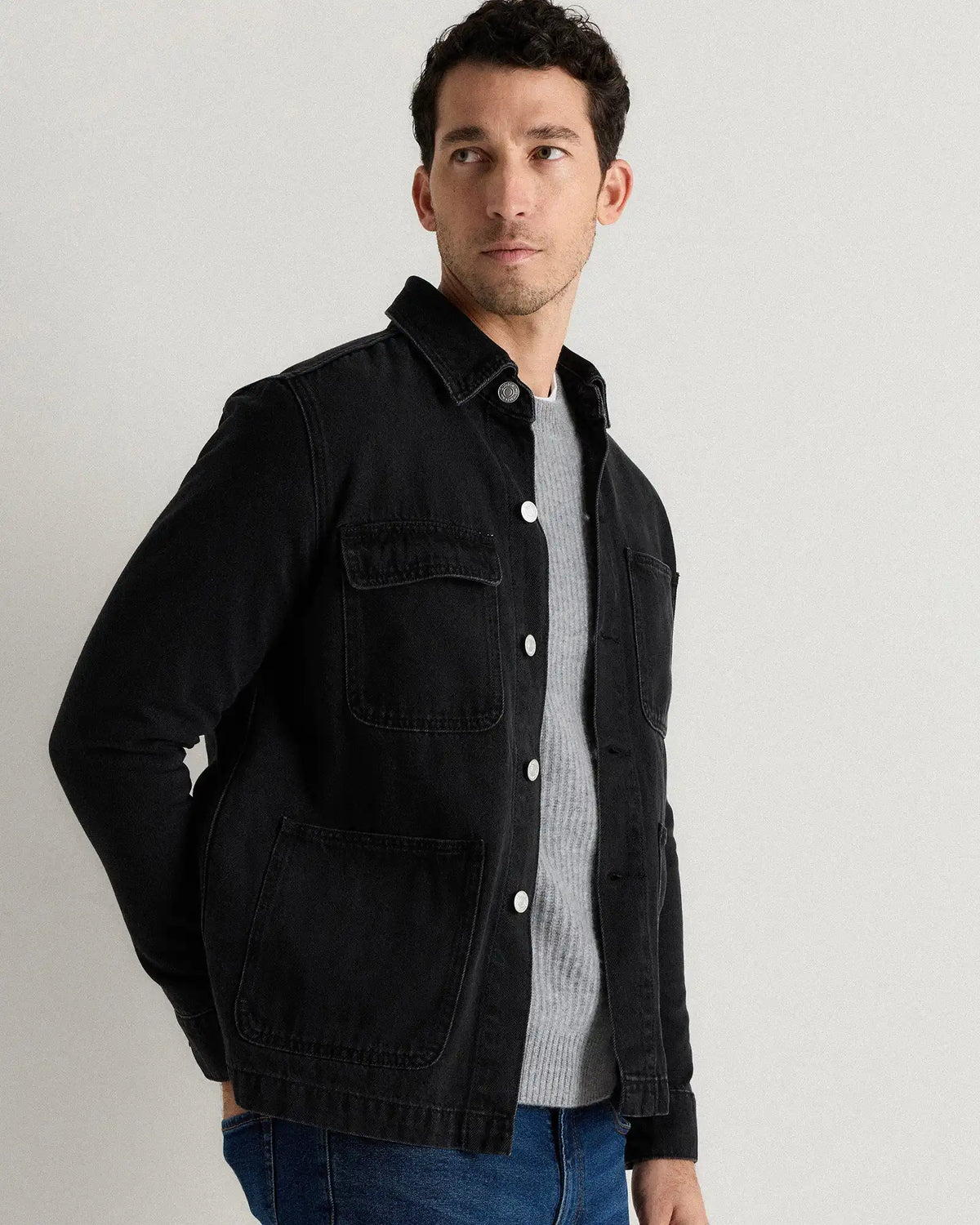 100% Organic Cotton Denim Chore Jacket