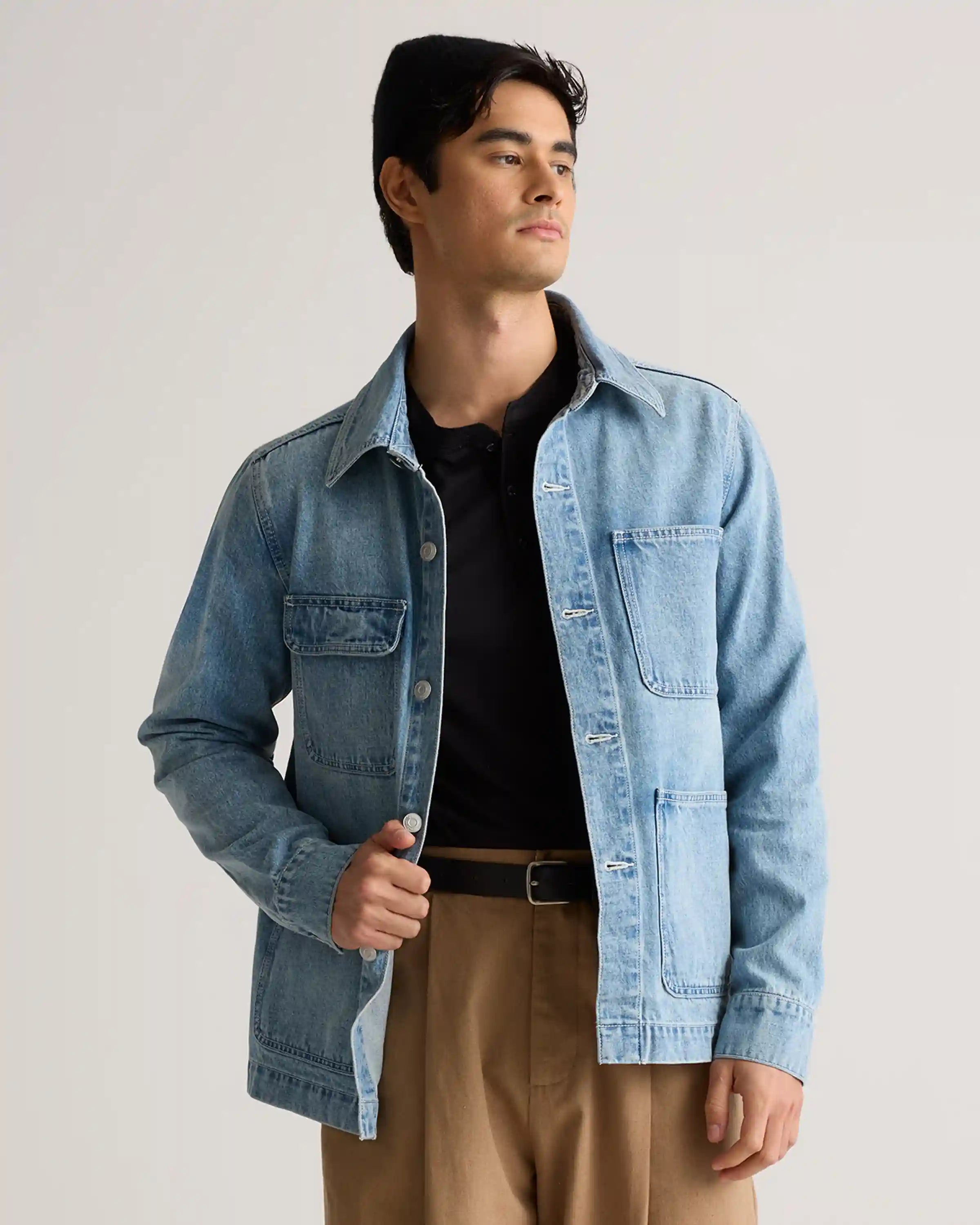 100% Organic Cotton Denim Chore Jacket