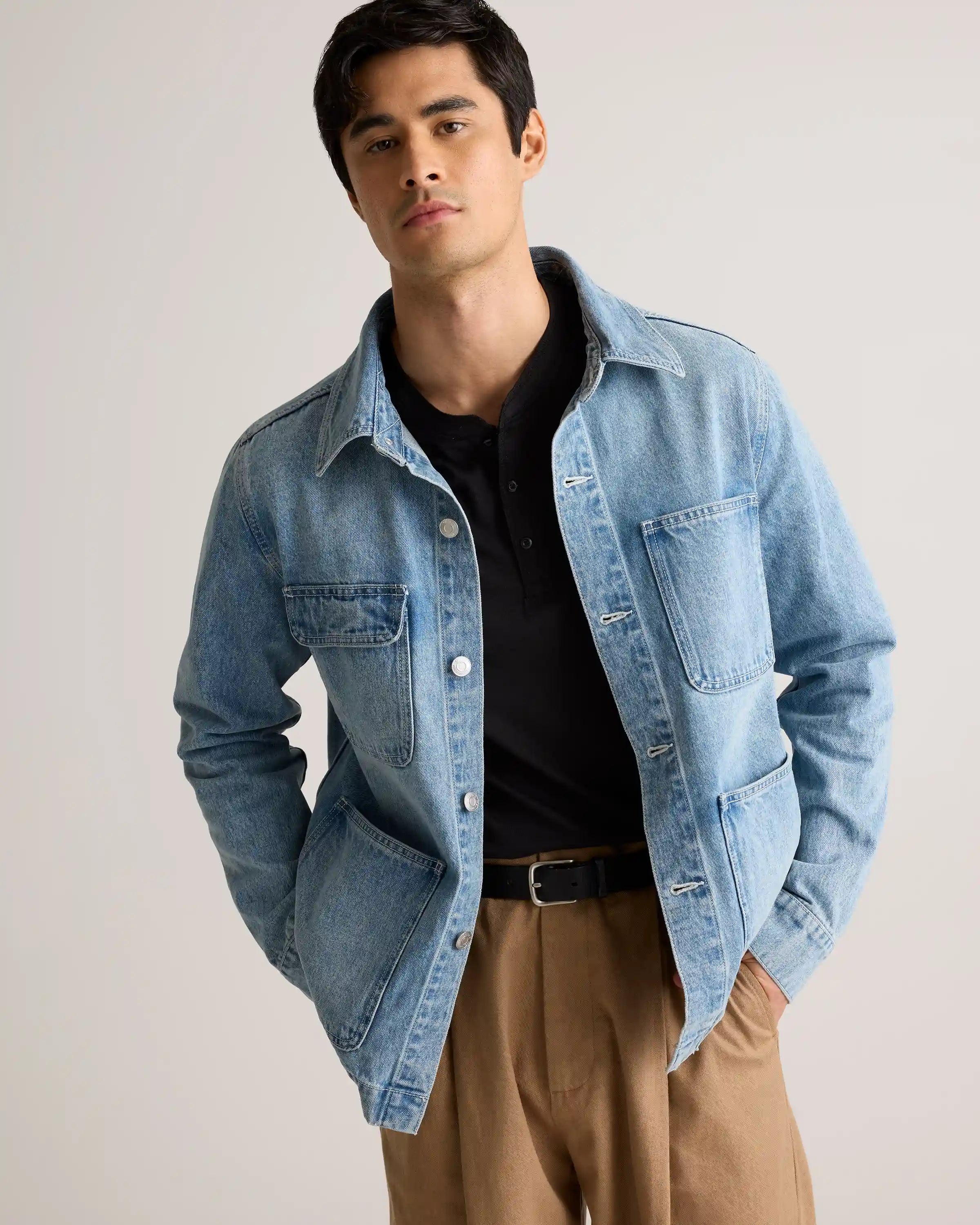 100% Organic Cotton Denim Chore Jacket