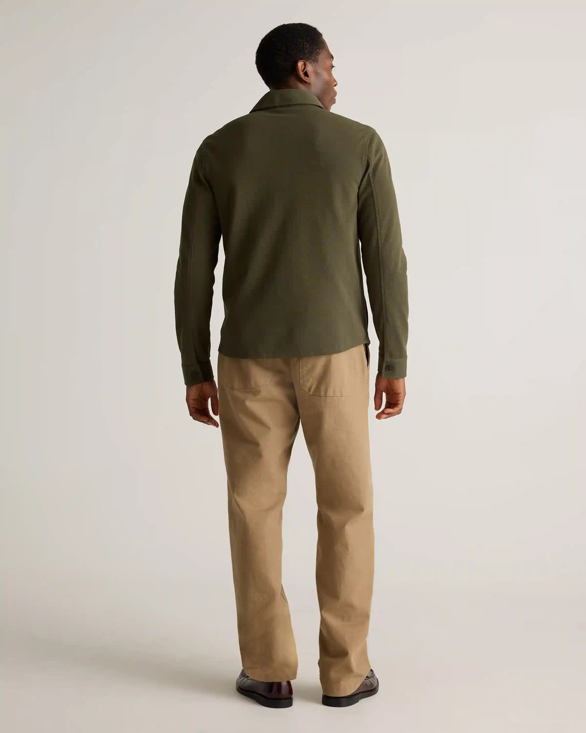 Cotton Pique Knit Overshirt