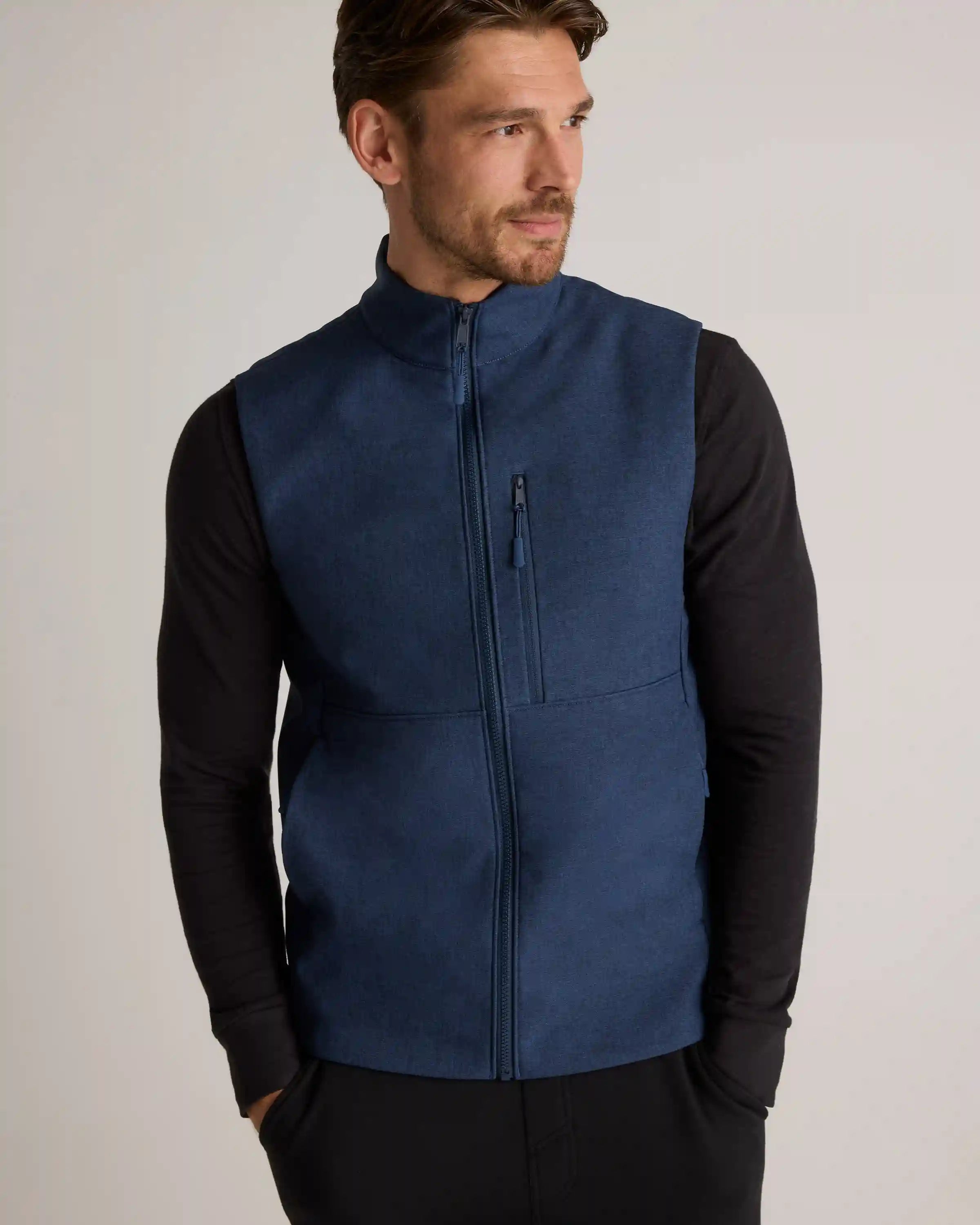 Softshell Fleece-Lined Full-Zip Vest