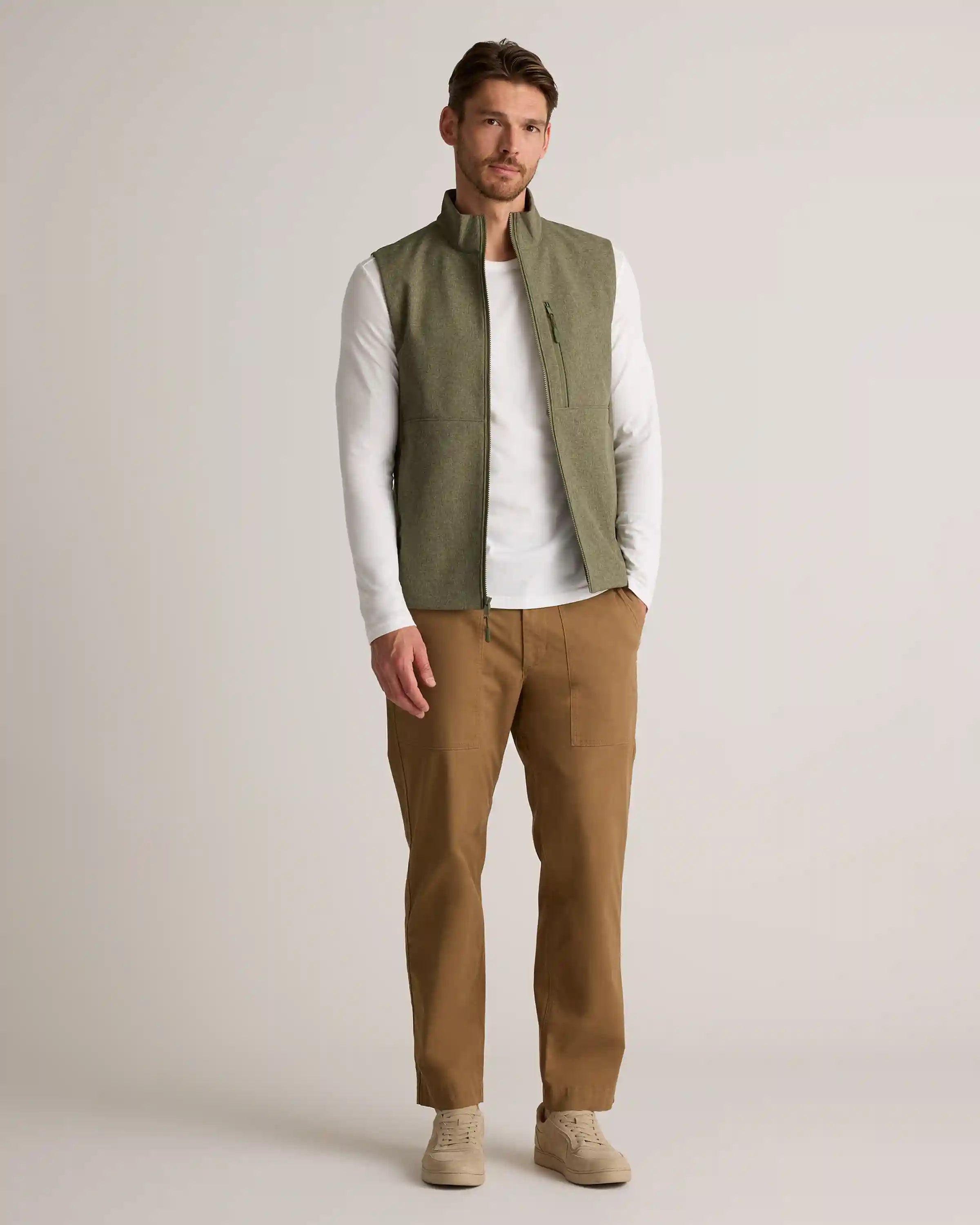 Softshell Fleece-Lined Full-Zip Vest