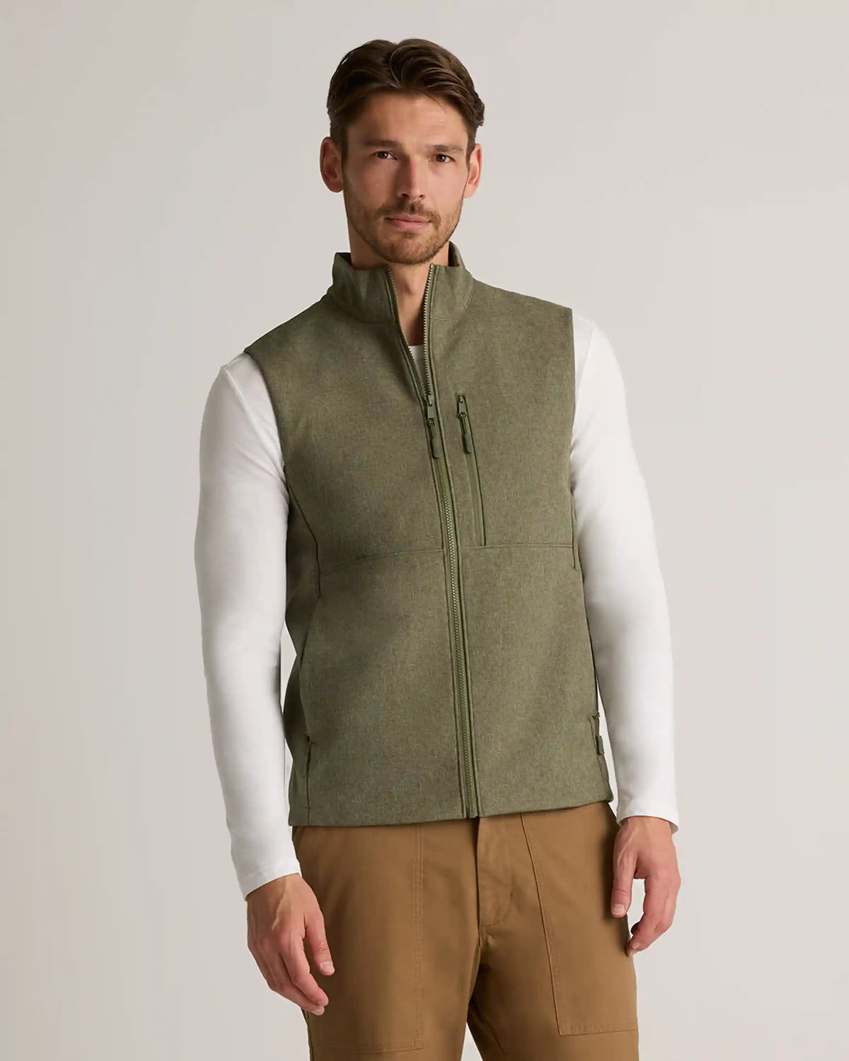 Softshell Fleece-Lined Full-Zip Vest