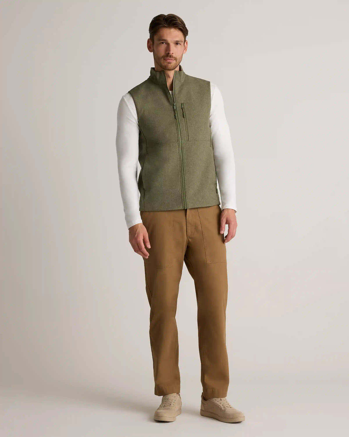 Softshell Fleece-Lined Full-Zip Vest