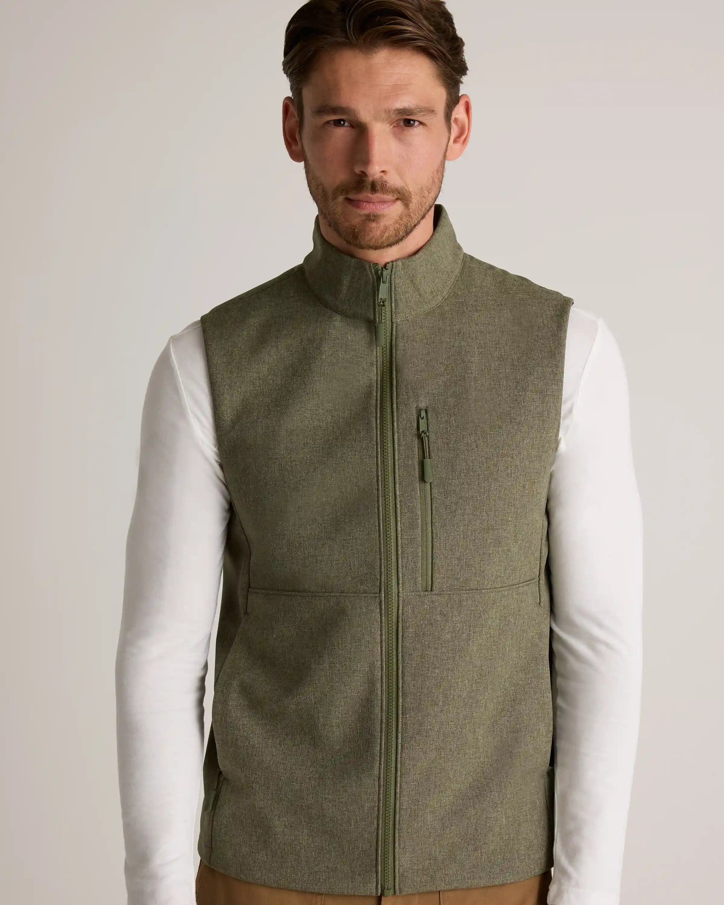 Softshell Fleece-Lined Full-Zip Vest