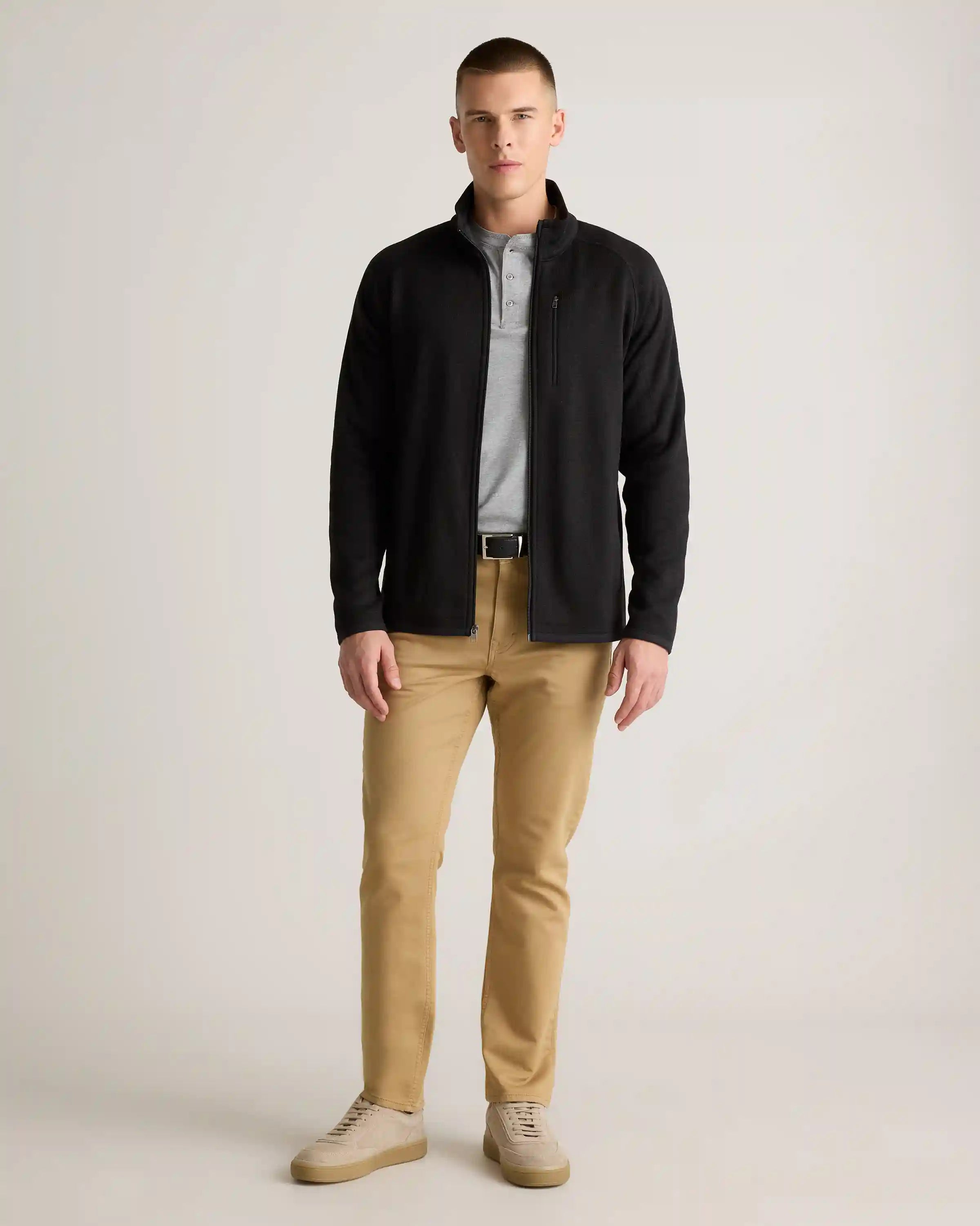 Sweater-Knit Fleece Full-Zip Jacket