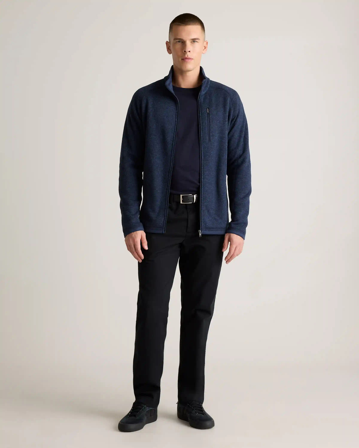 Sweater-Knit Fleece Full-Zip Jacket