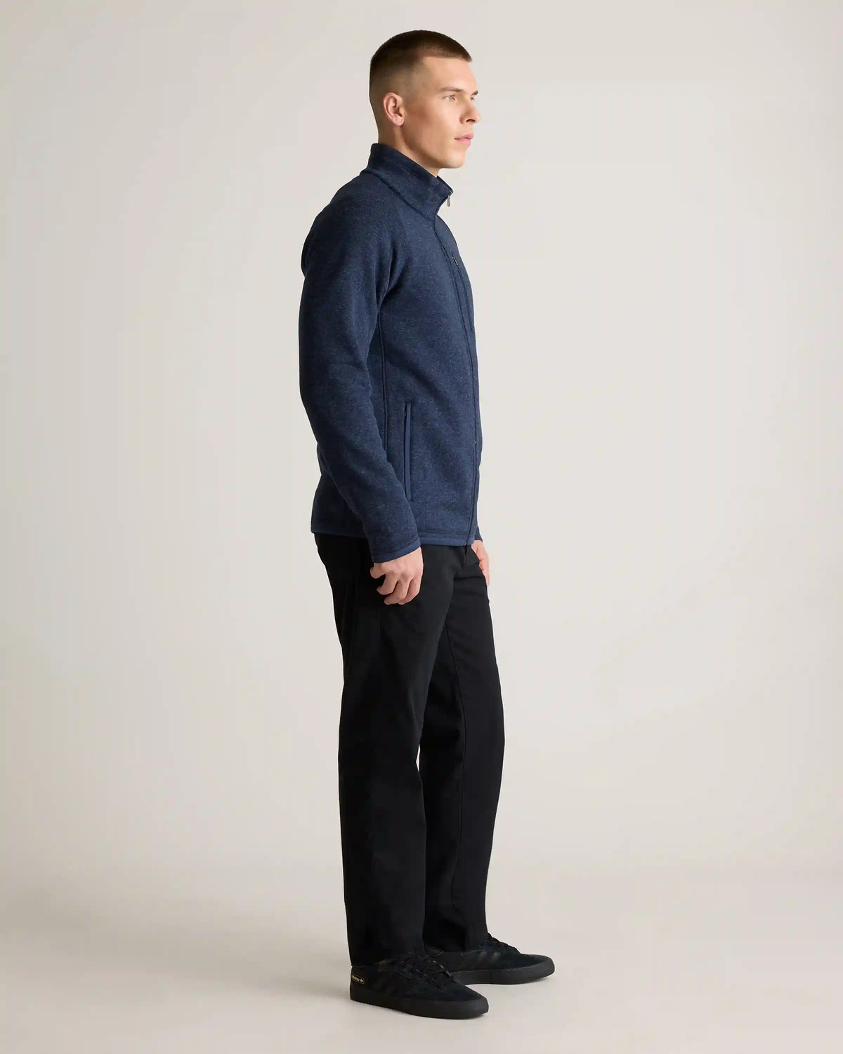 Sweater-Knit Fleece Full-Zip Jacket