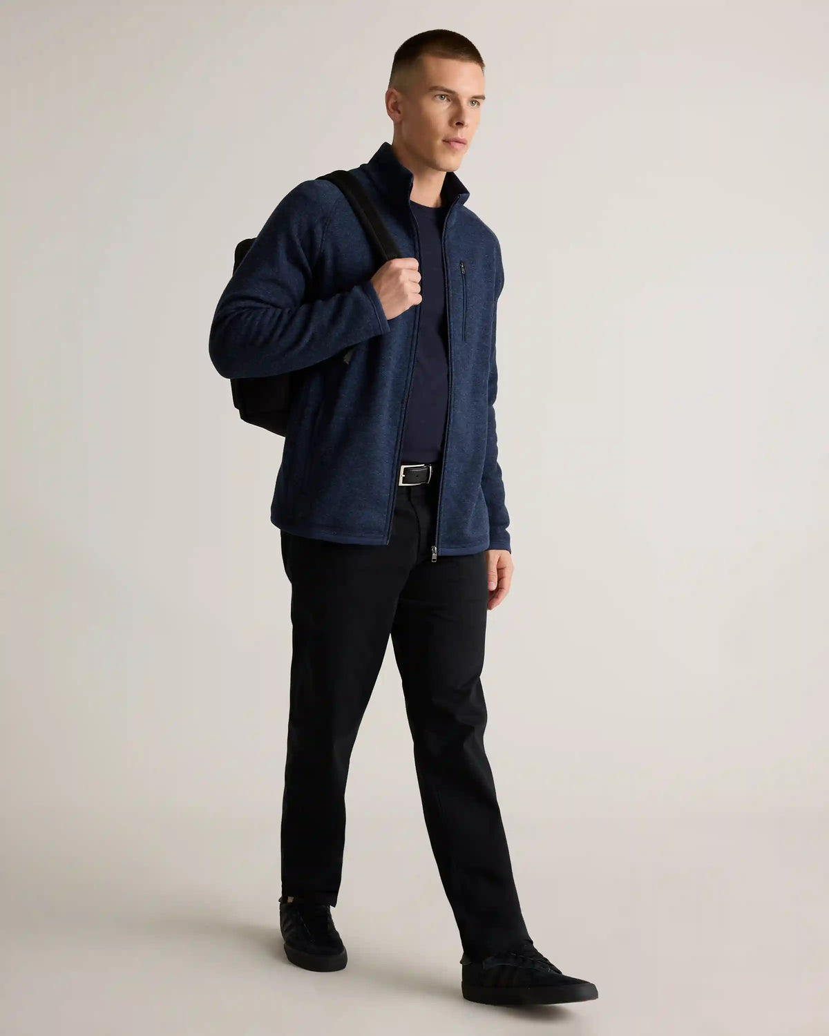 Sweater-Knit Fleece Full-Zip Jacket