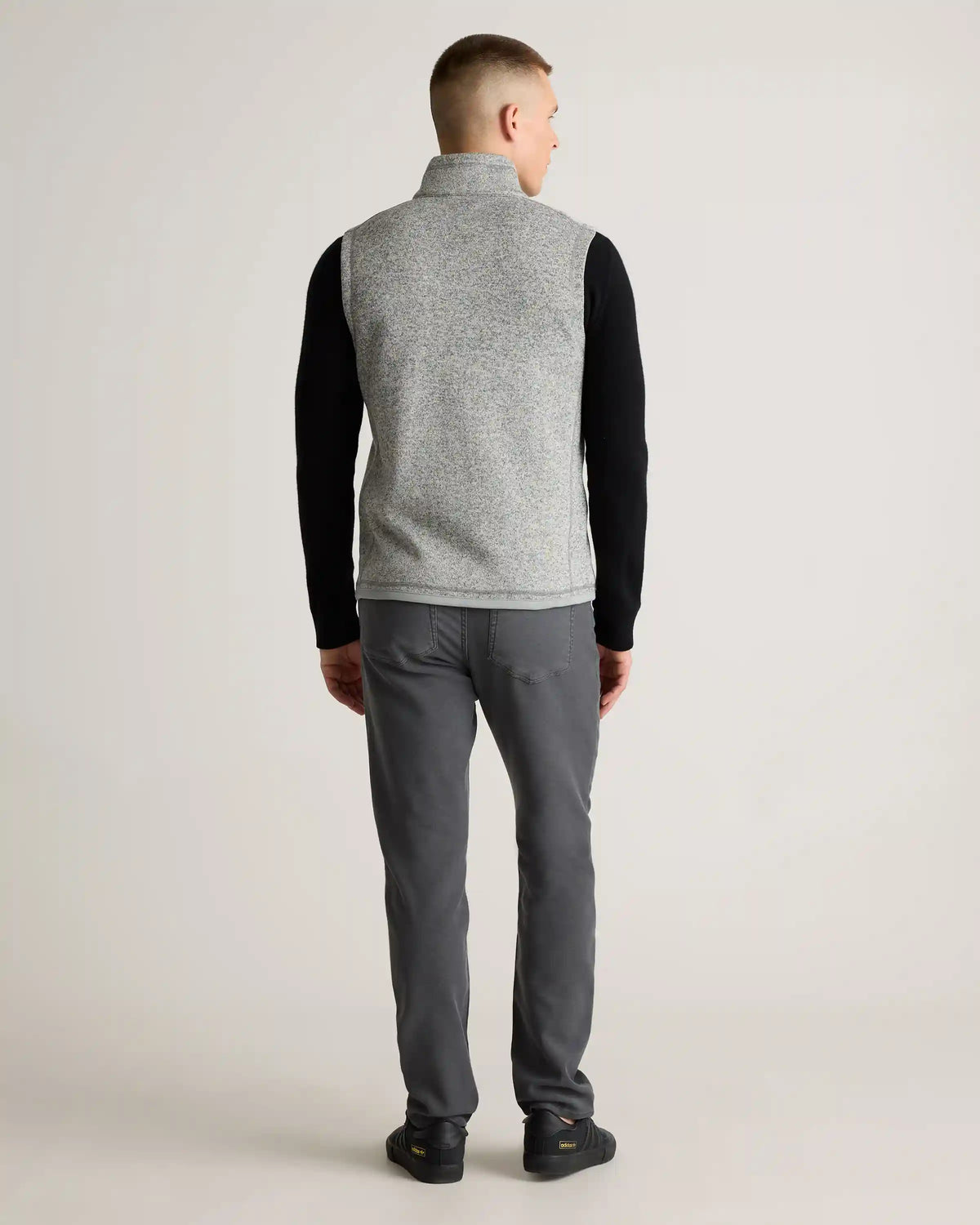 Sweater-Knit Fleece Full-Zip Vest