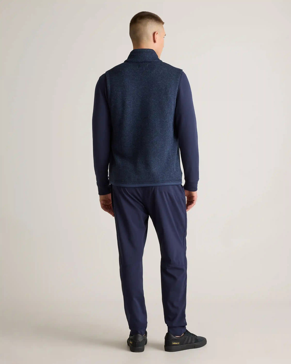 Sweater-Knit Fleece Full-Zip Vest