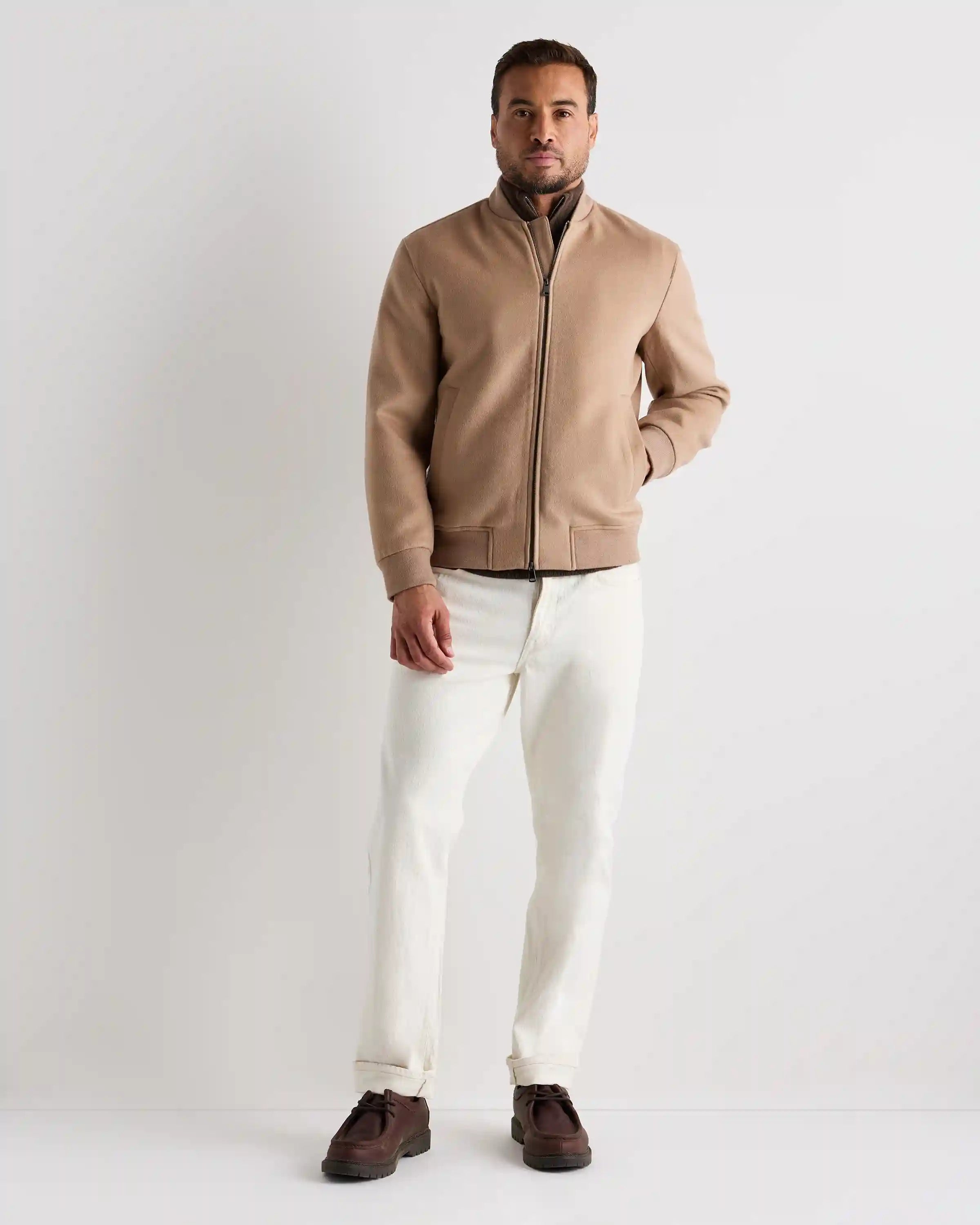 100% Mongolian Cashmere Bomber Jacket