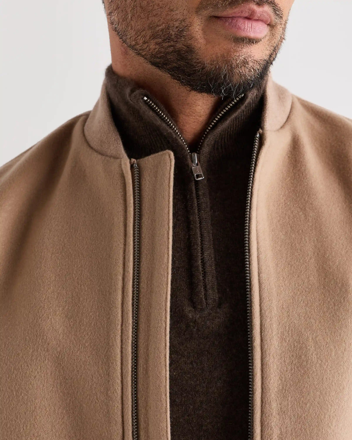 100% Mongolian Cashmere Bomber Jacket