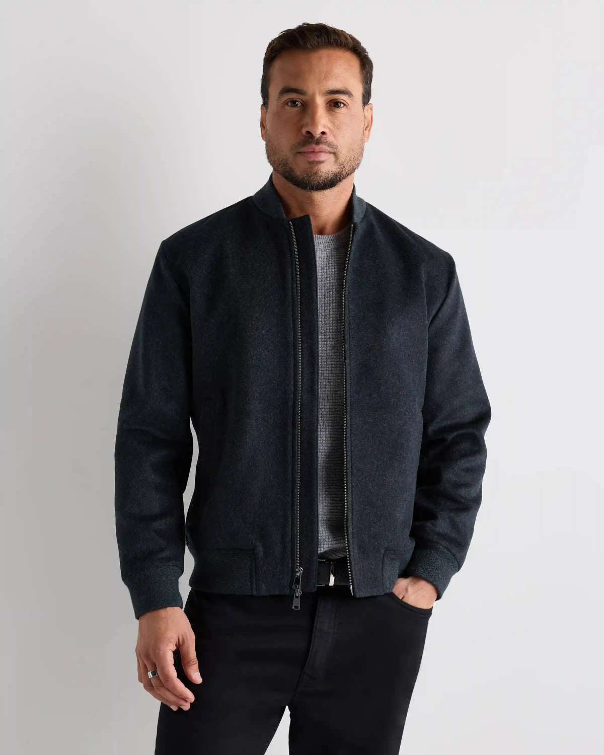 100% Mongolian Cashmere Bomber Jacket