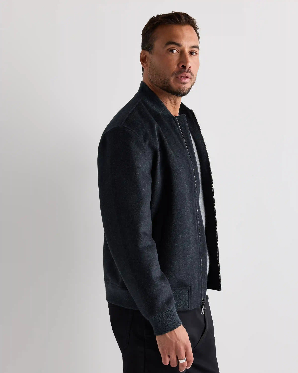 100% Mongolian Cashmere Bomber Jacket