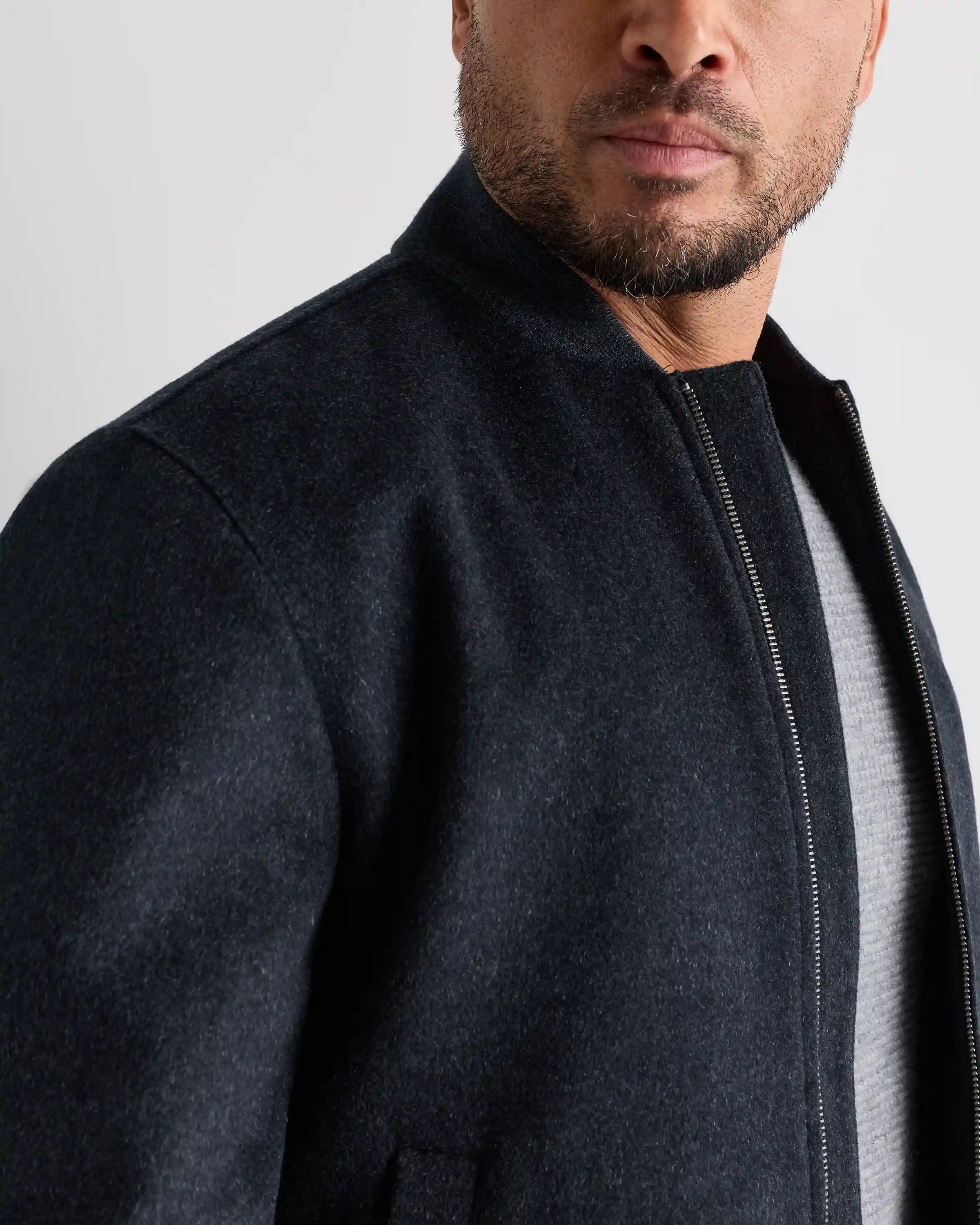100% Mongolian Cashmere Bomber Jacket