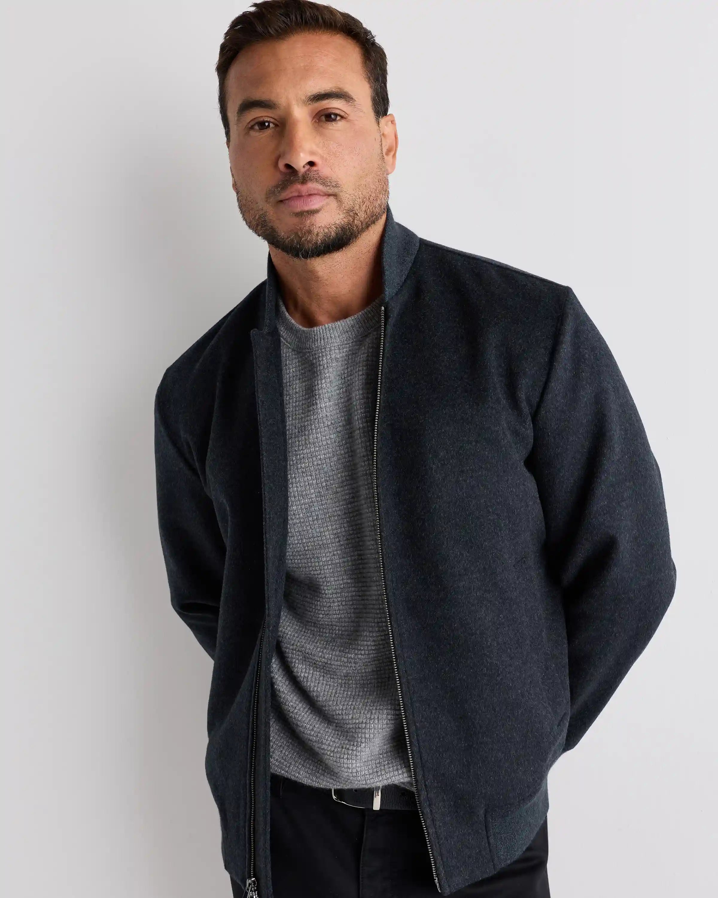 100% Mongolian Cashmere Bomber Jacket