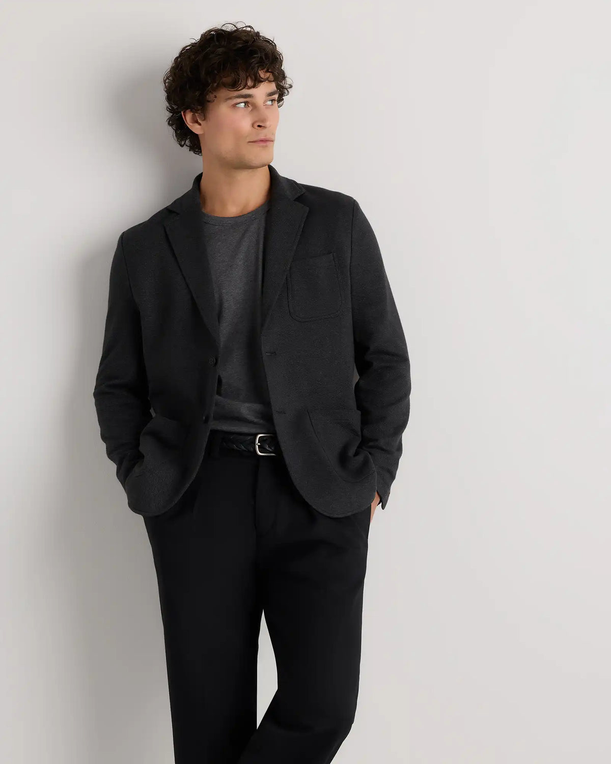 Organic Cotton Terry Knit Blazer