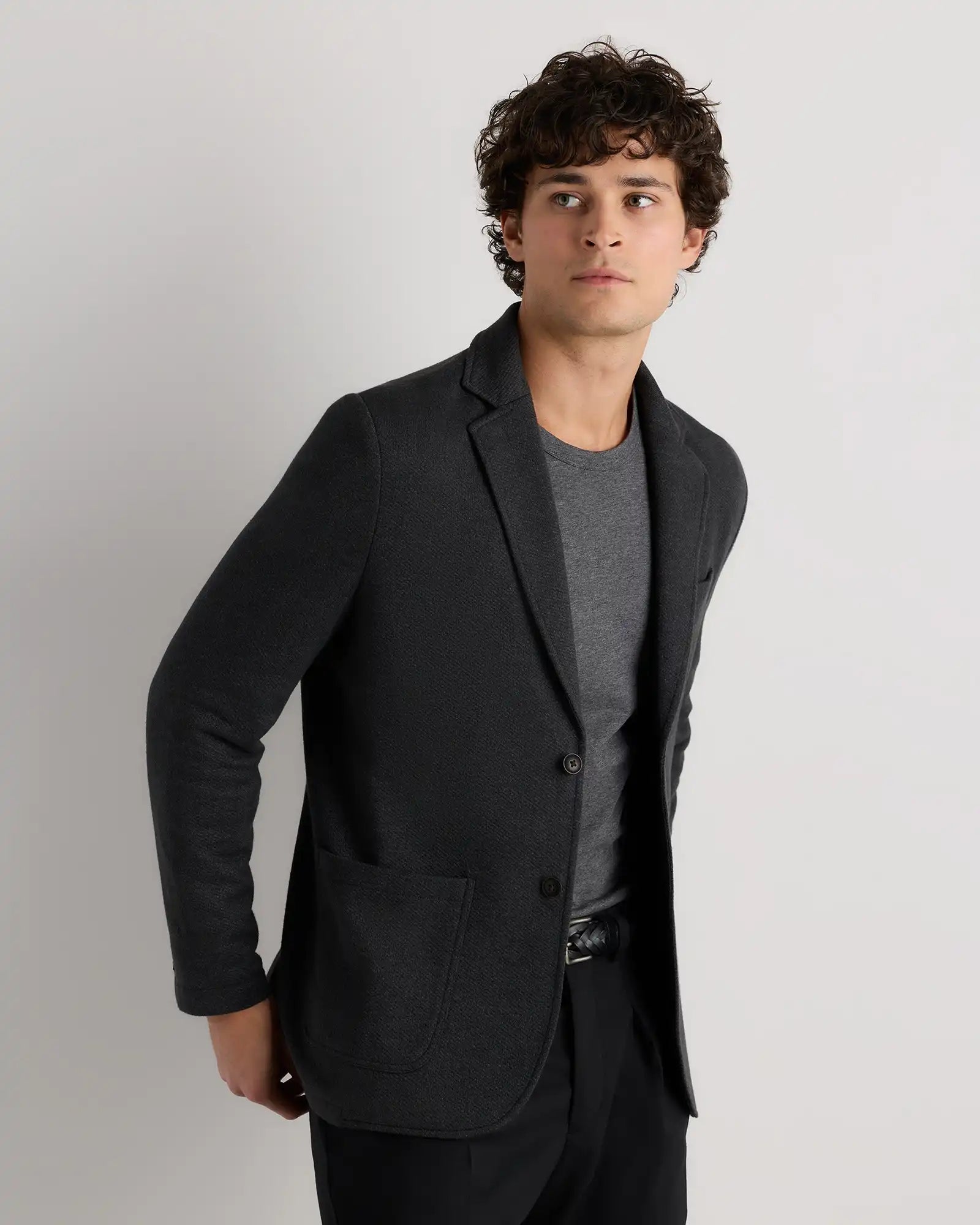 Organic Cotton Terry Knit Blazer