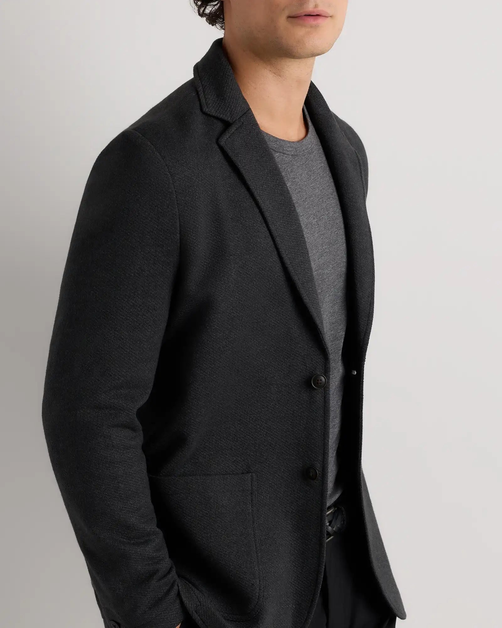 Organic Cotton Terry Knit Blazer