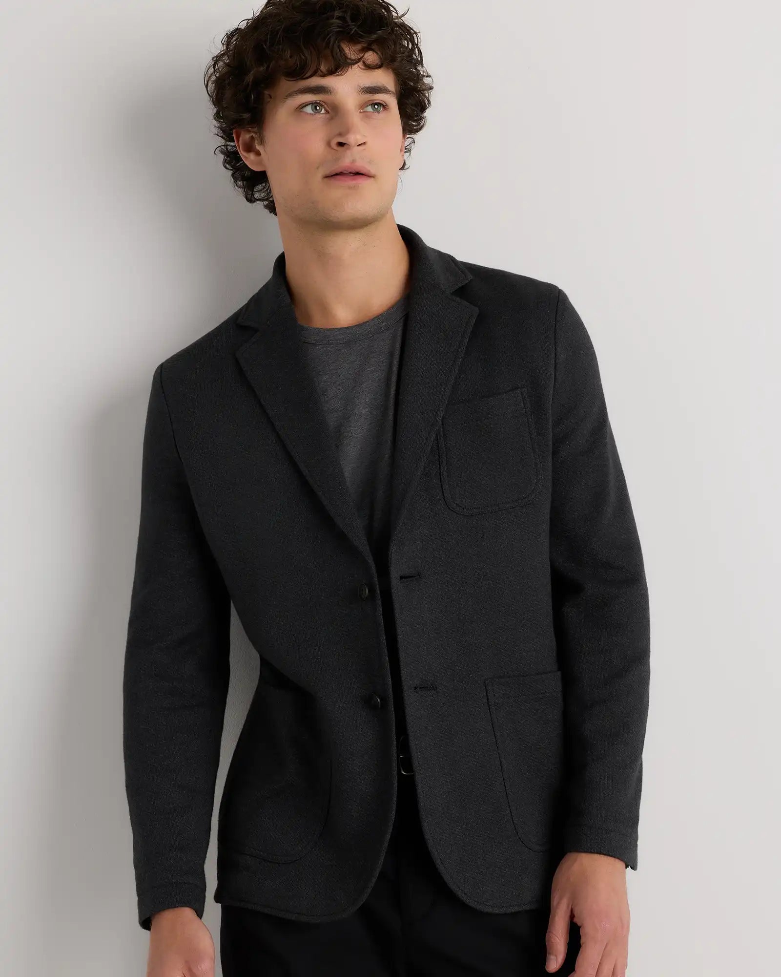 Organic Cotton Terry Knit Blazer