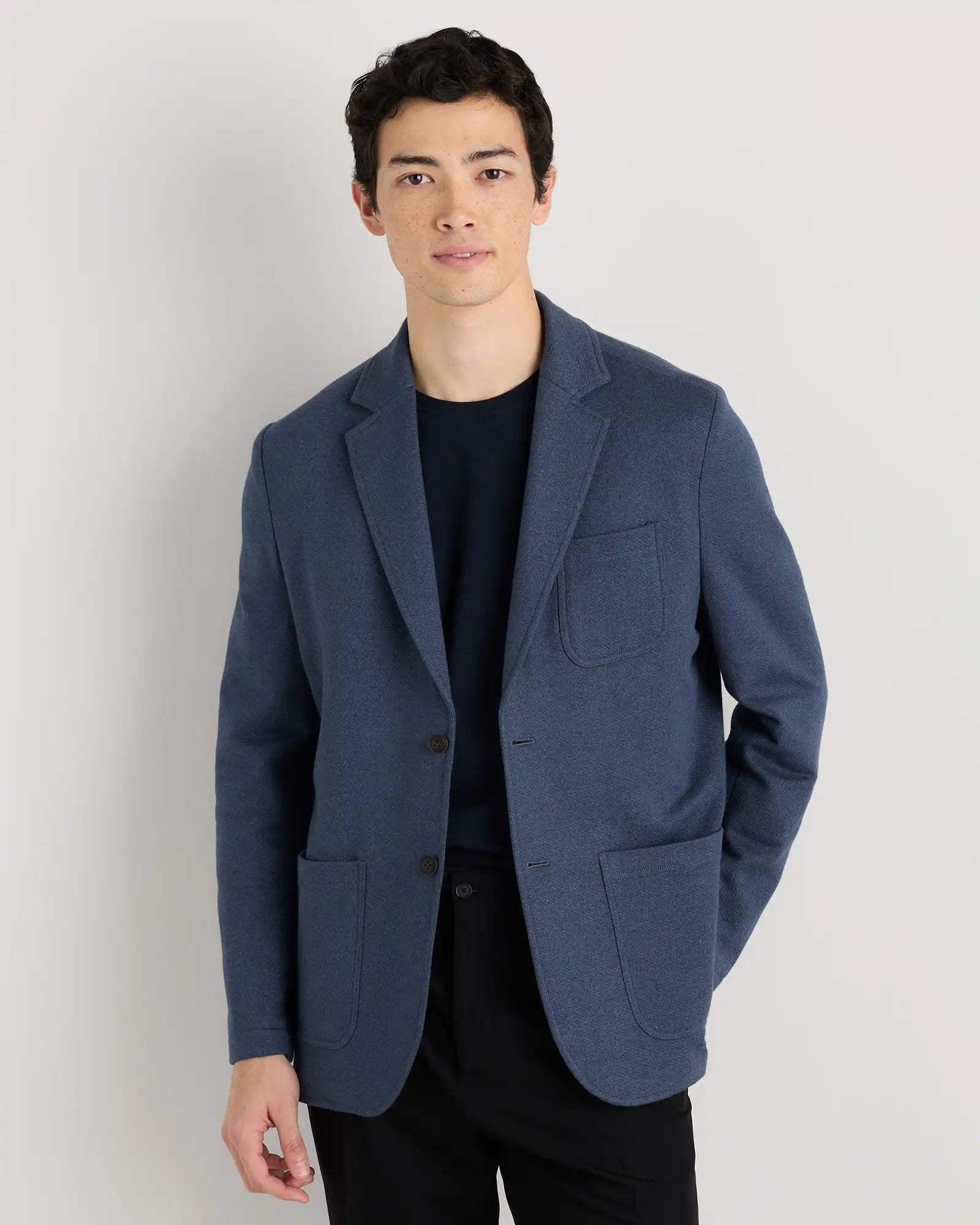 Organic Cotton Terry Knit Blazer